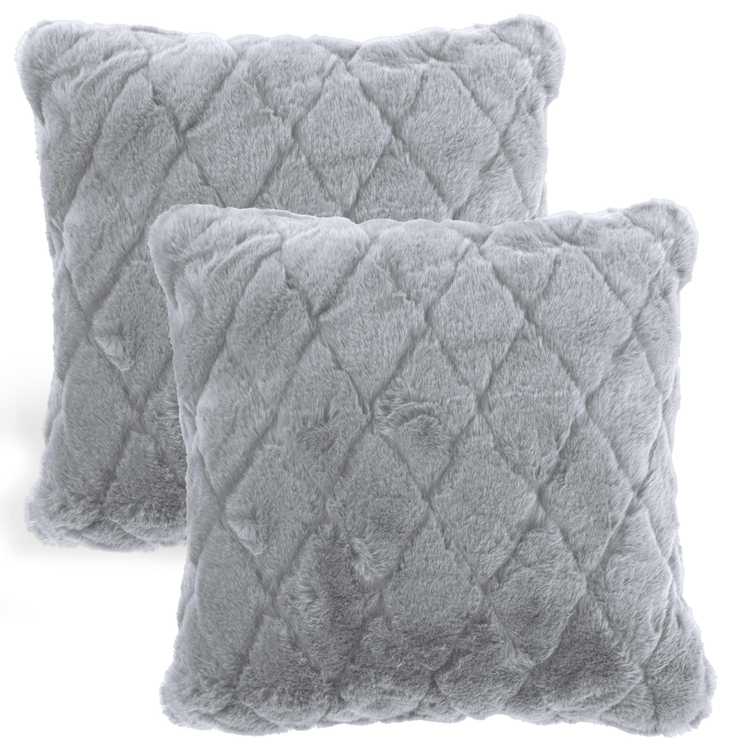 paco-home-boho-kissenbezug-2er-set-grau-einfarbig-mit-3d-raute image 6