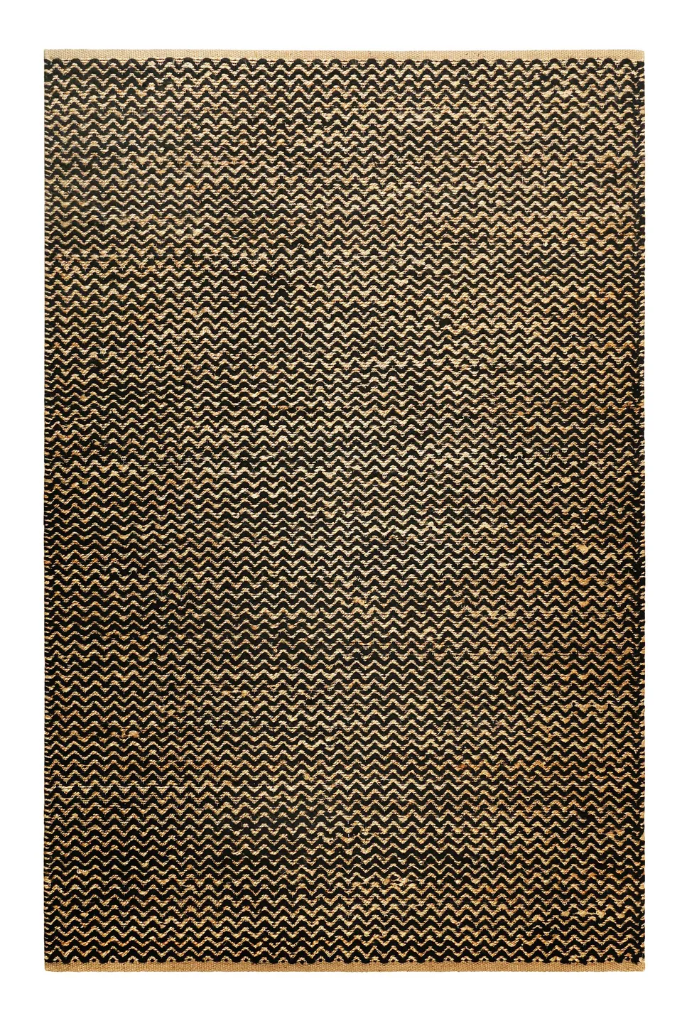 weconhome-green-looop-kelim-teppich-montpellier-schwarz-beige-naturfaser image 1