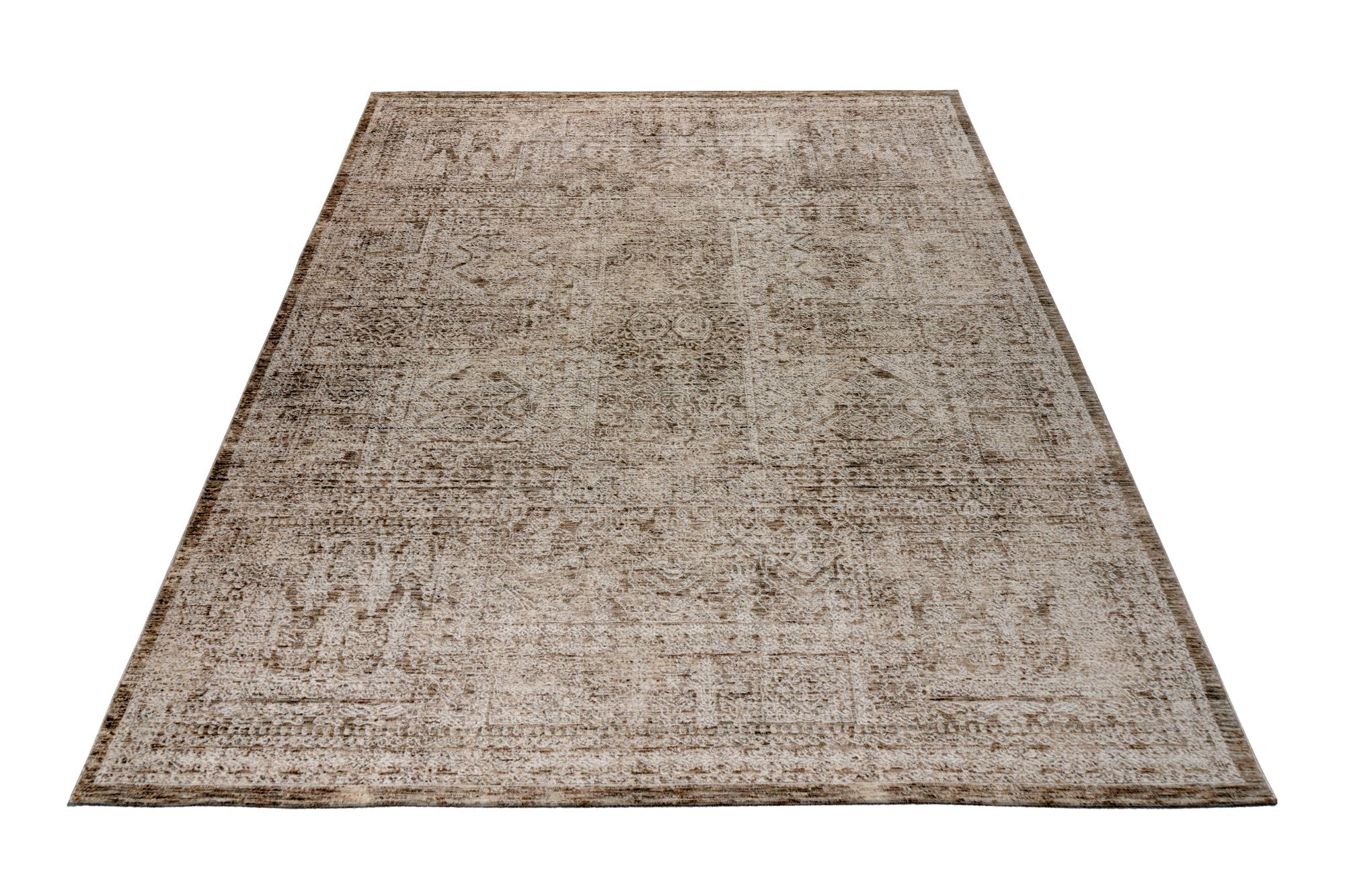 kayoom-teppich-amora-259-kurzflor-teppich-creme-11-mm-florh-he-pflegeleicht-poly image 3