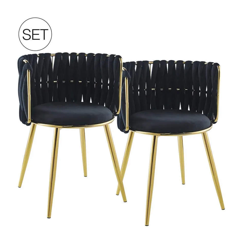 kayoom-stuhl-melly-125-2er-set-luxus-stuhl-mit-flechtoptik-und-samtbezug image 1