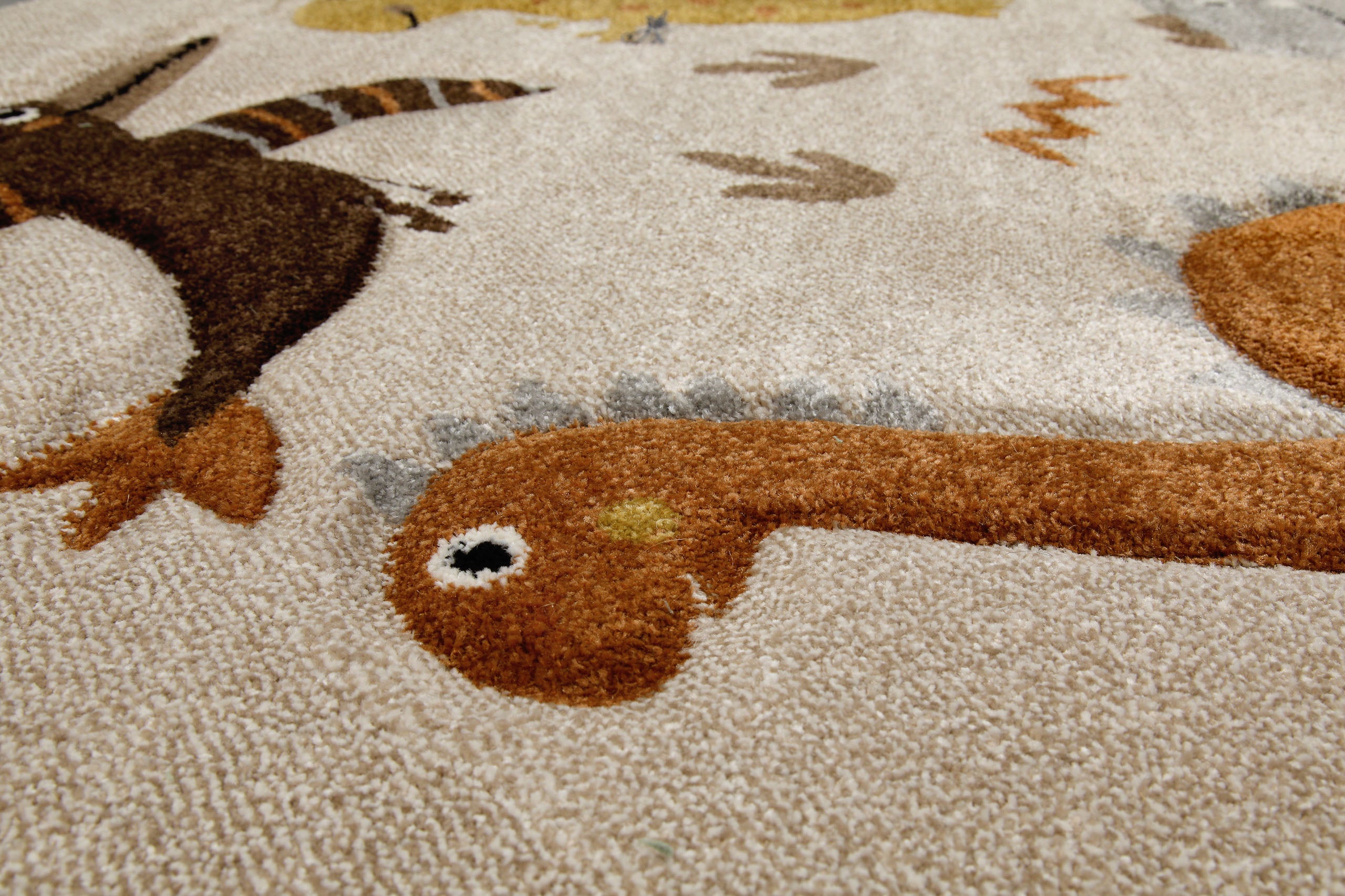 weconhome-smart-kids-kinderteppich-rund-sand-beige-meliert-t-rex-friends image 6