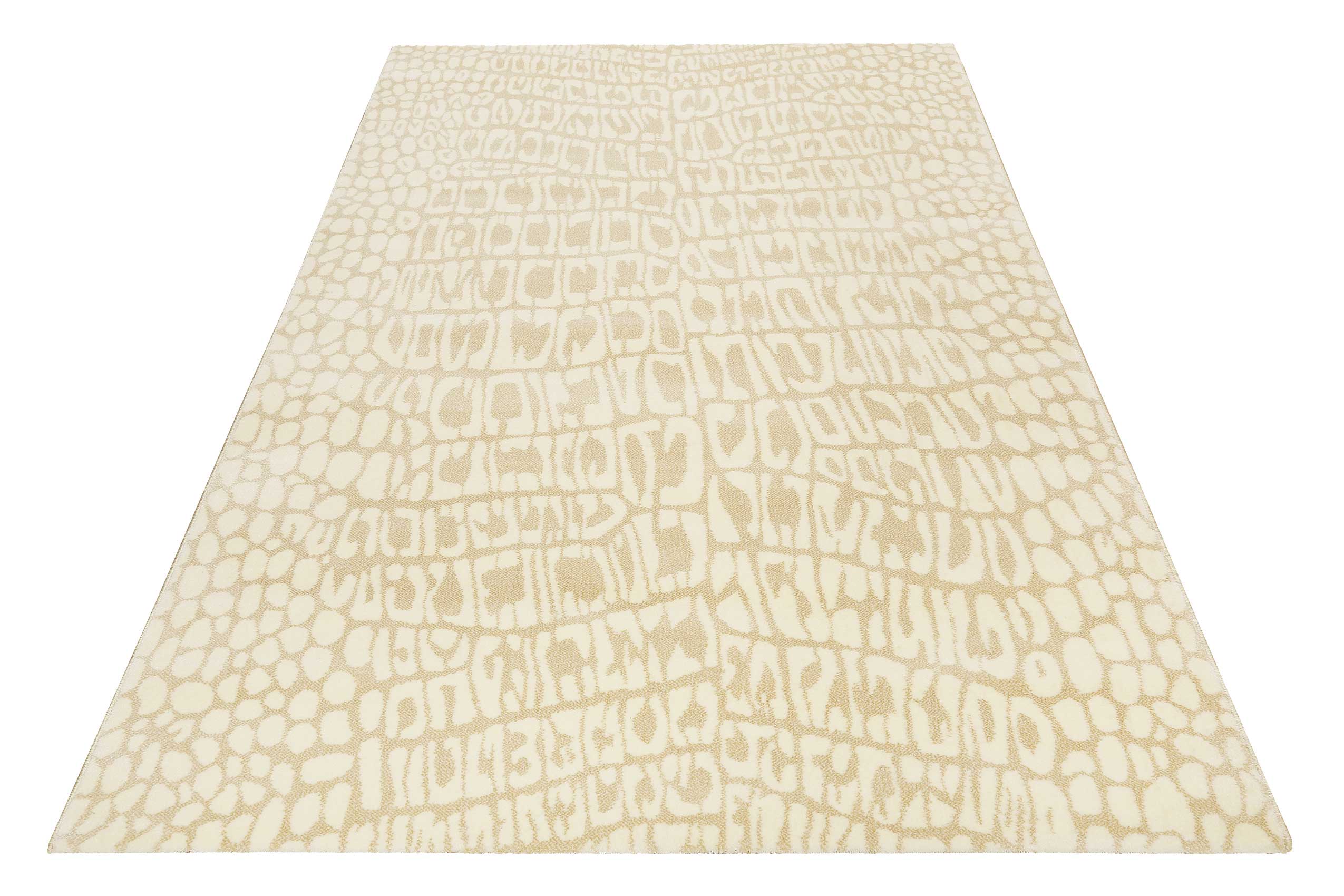 weconhome-teppich-croco-creme-beige-animal-print image 2