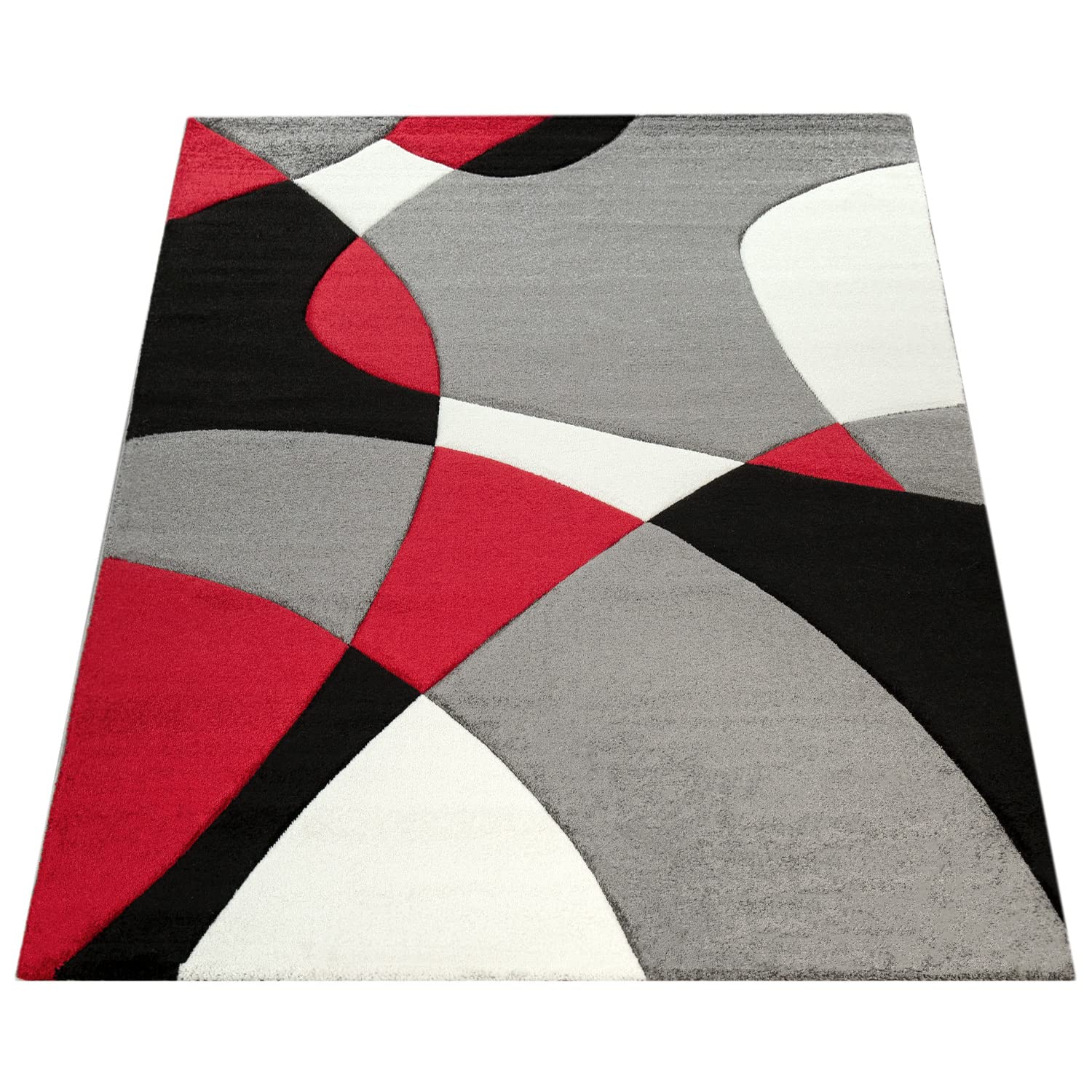paco-home-designer-teppich-modern-geometrie-konturenschnitt-rot-schwarz-grau-60x image 4