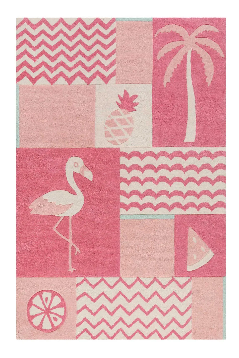 smart-kids-fruity-flamingo-kinderteppich-rosa-handgetuftet image 1