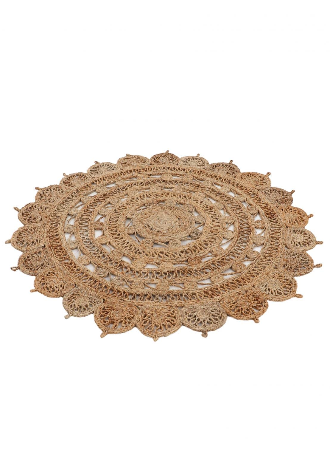 carpetfine-cate-juteteppich-rund-120-cm-natur-boho image 3