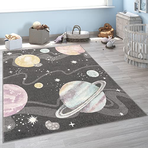 paco-home-kinderteppich-weltraum-planeten-rund-160-cm-anthrazit image 7