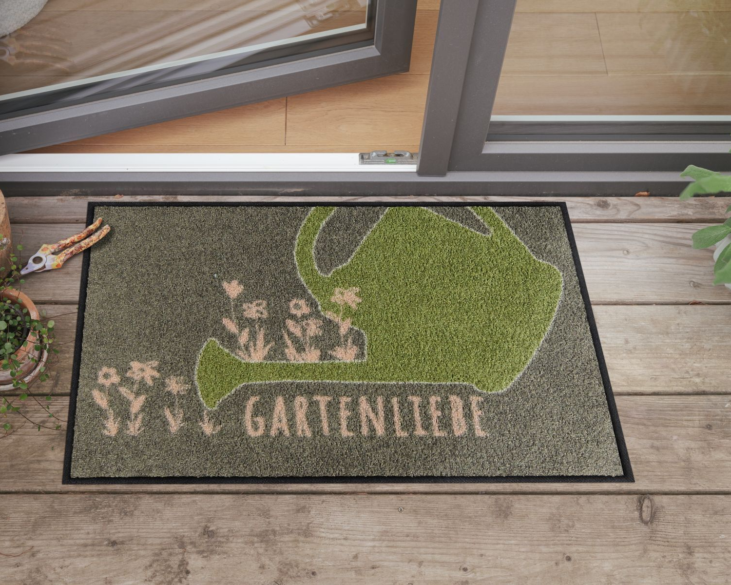 salonloewe-gartenliebe-gr-n-apricot-eingangsmatte-50-x-75-cm image 2