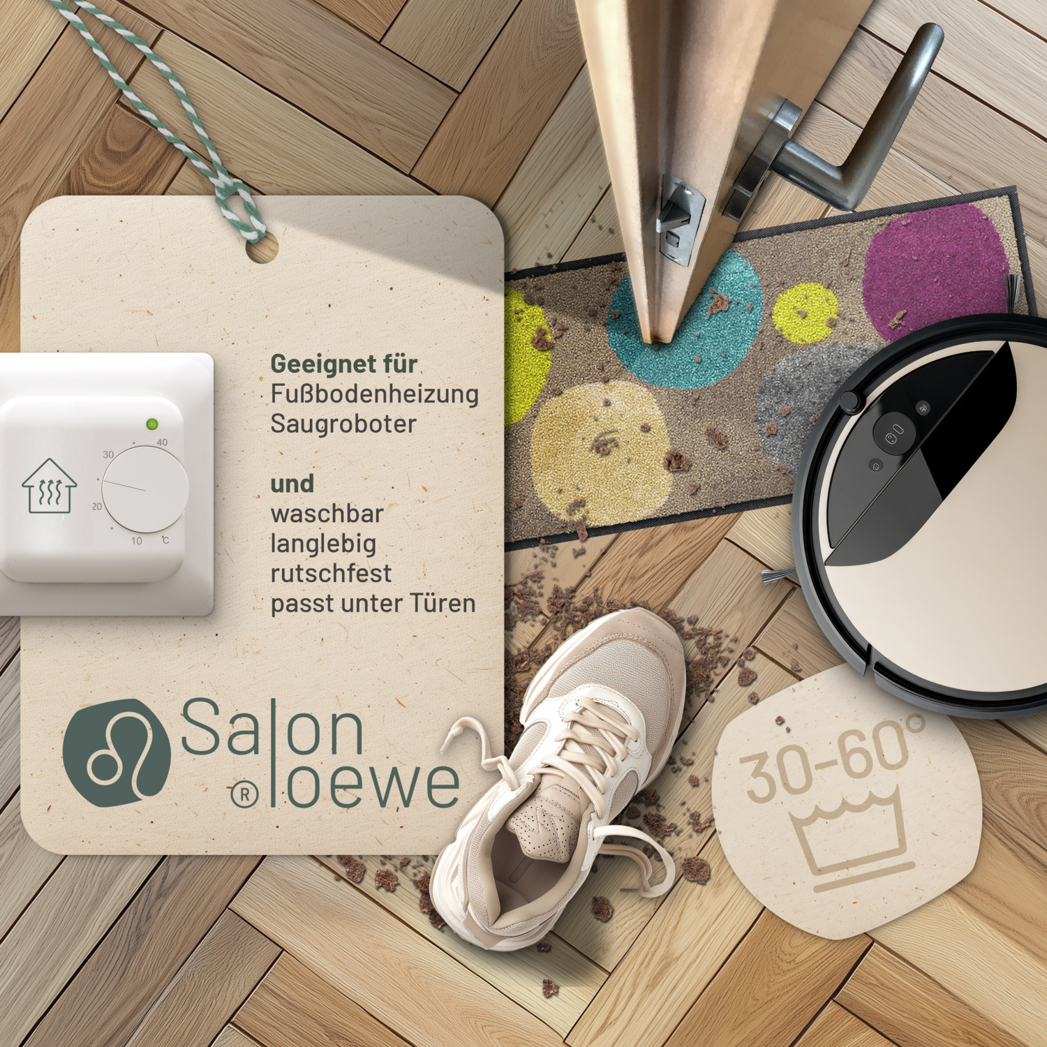 salonloewe-broken-dots-colourful-fu-matte-30-x-100-cm-bunte-punkte-auf-grau-schm image 3