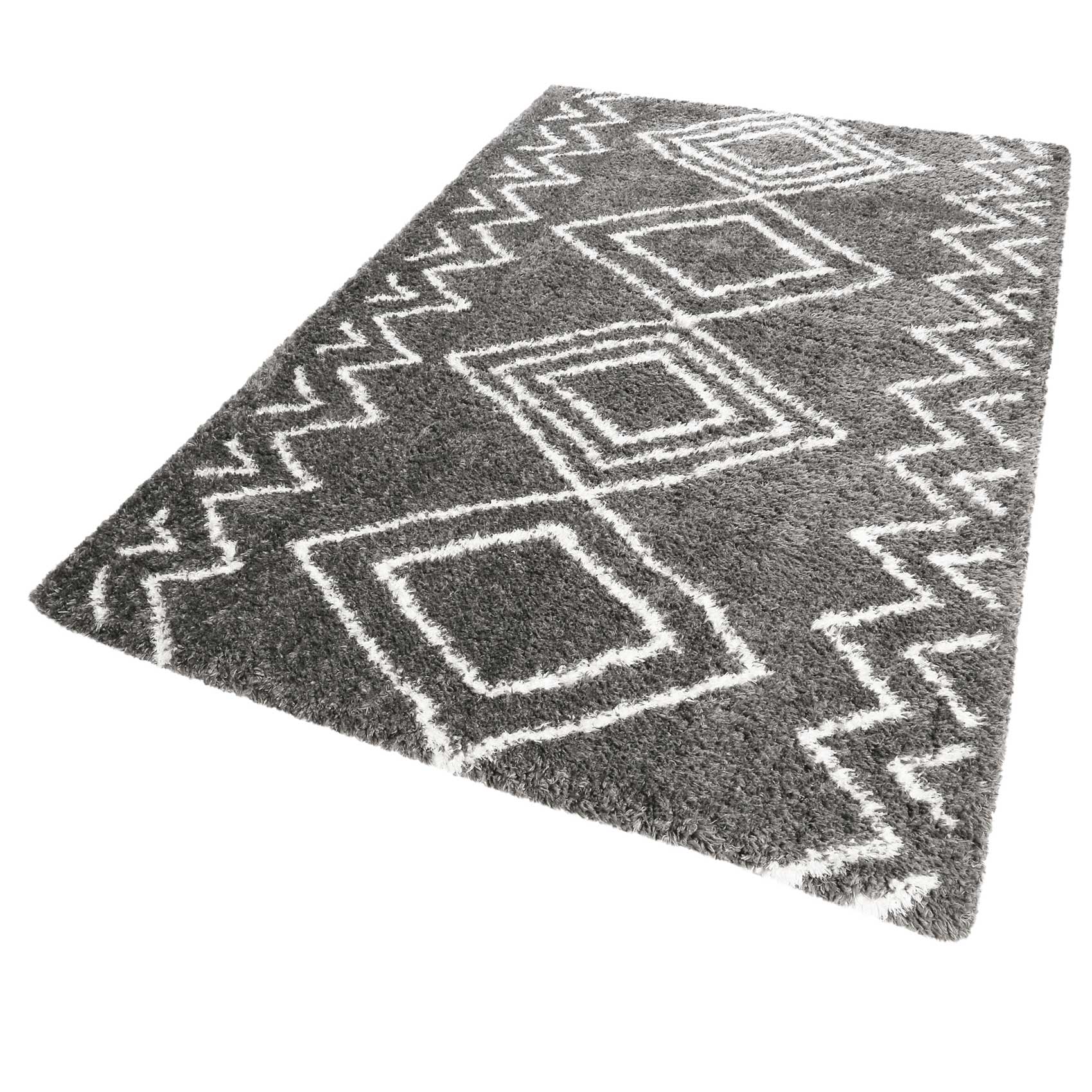 weconhome-boho-scandic-yagour-hochflor-teppich-grau-50-mm image 2