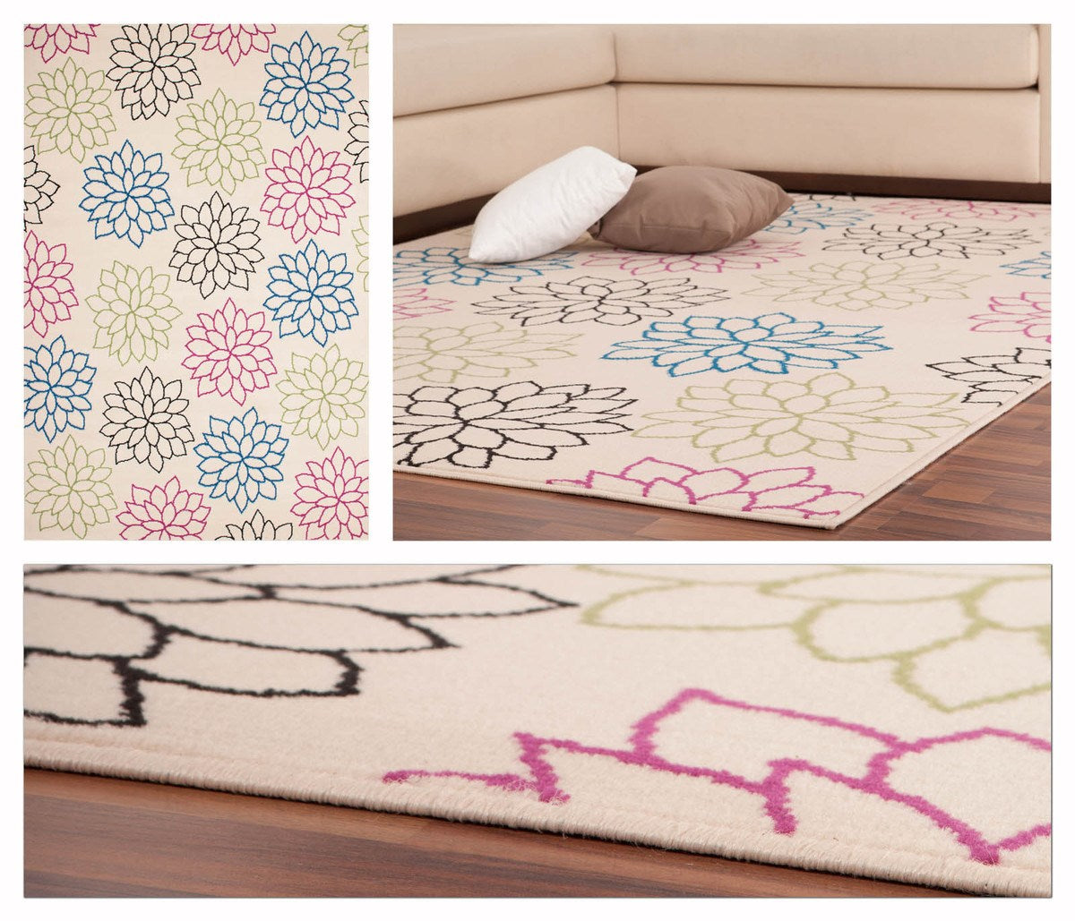 kayoom-sona-523-teppich-flachflor-florales-design-modern-mehrere-farben image 4