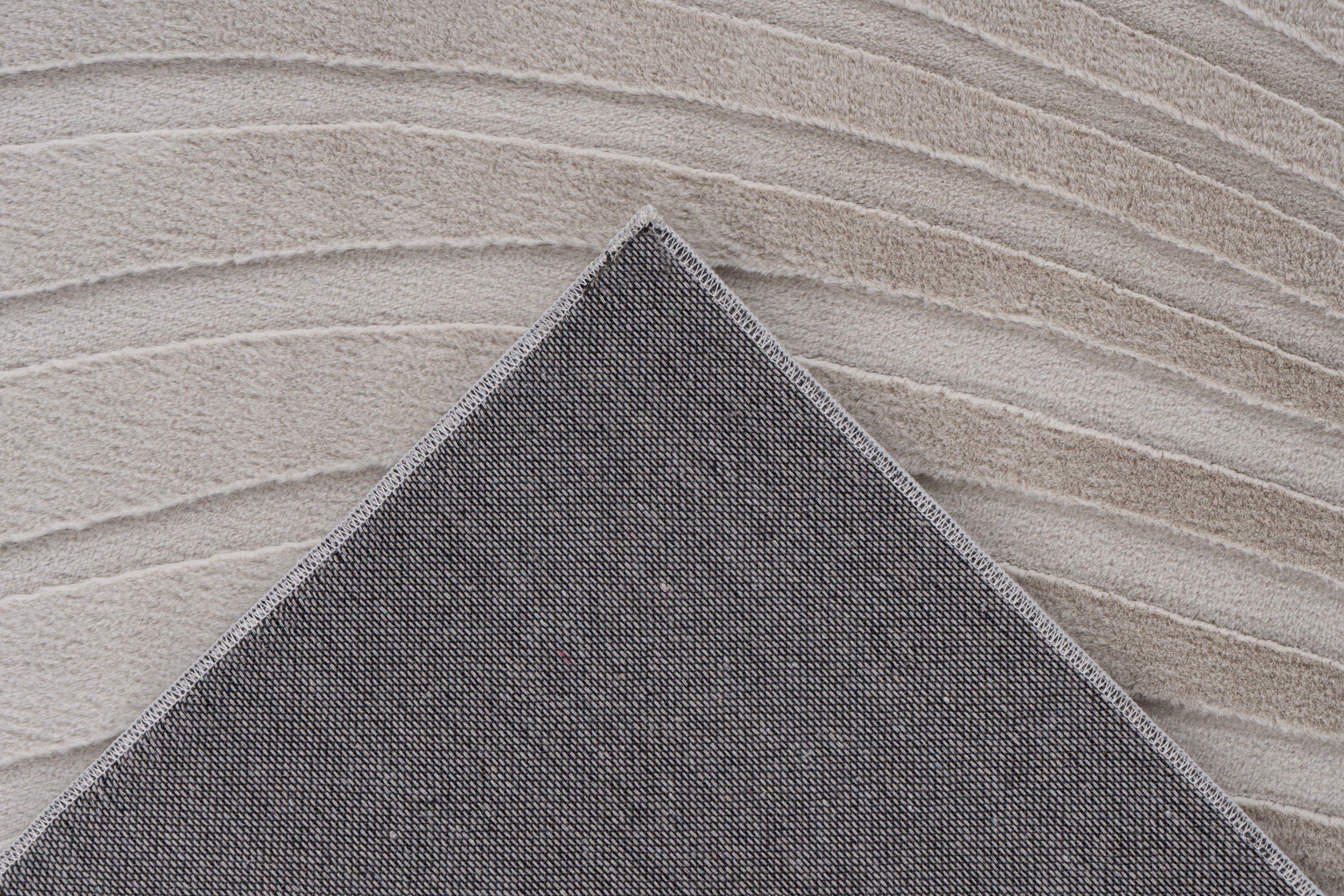 kayoom-earth-125-kurzflorteppich-12-mm-florh-he-1500-g-m-polyester-helltaupe-4-g image 5