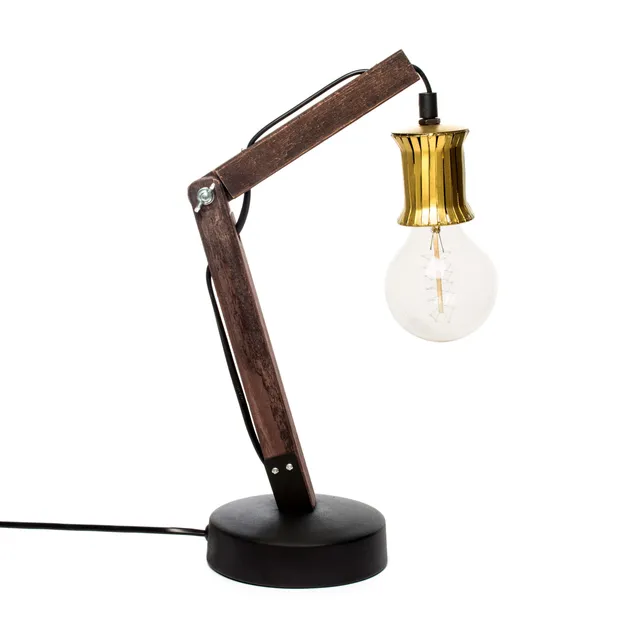 kayoom-tischlampe-rossa-vii-zeitlose-tischleuchte-aus-holz-und-metall-e27 image 1
