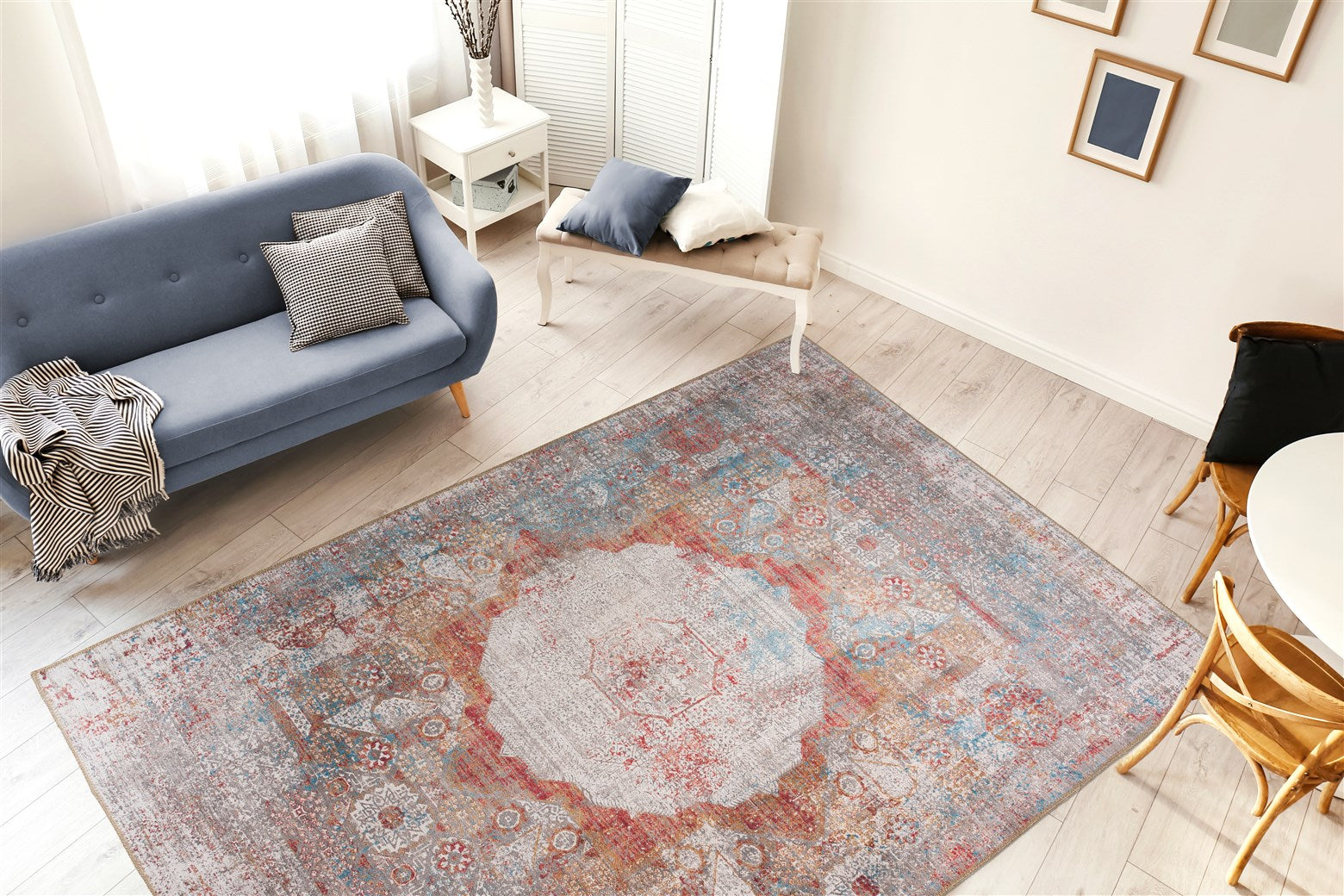 kayoom-faye-125-geprinteter-flachflorteppich-im-vintage-look-faye image 3