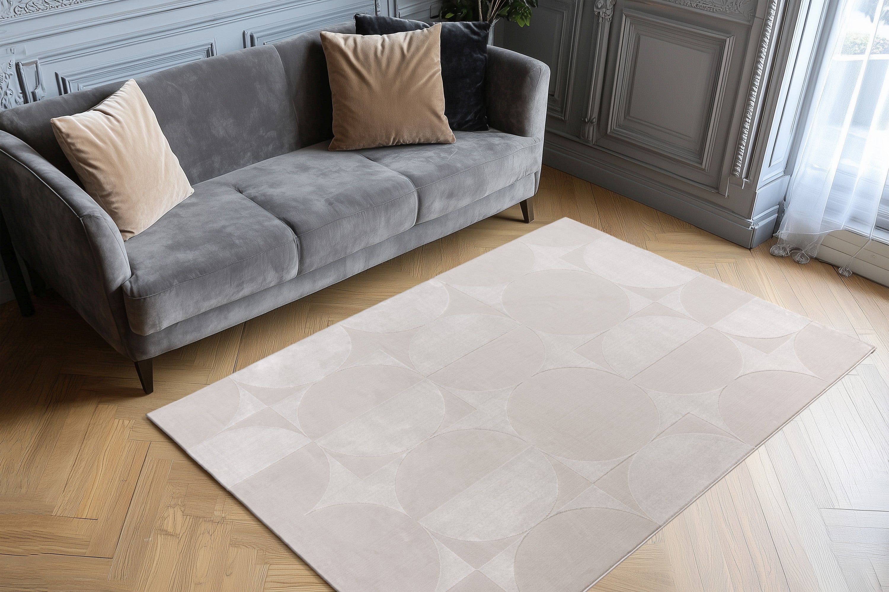 kayoom-attraction-125-kurzflorteppich-11-mm-florh-he-2000-g-m-silber image 3
