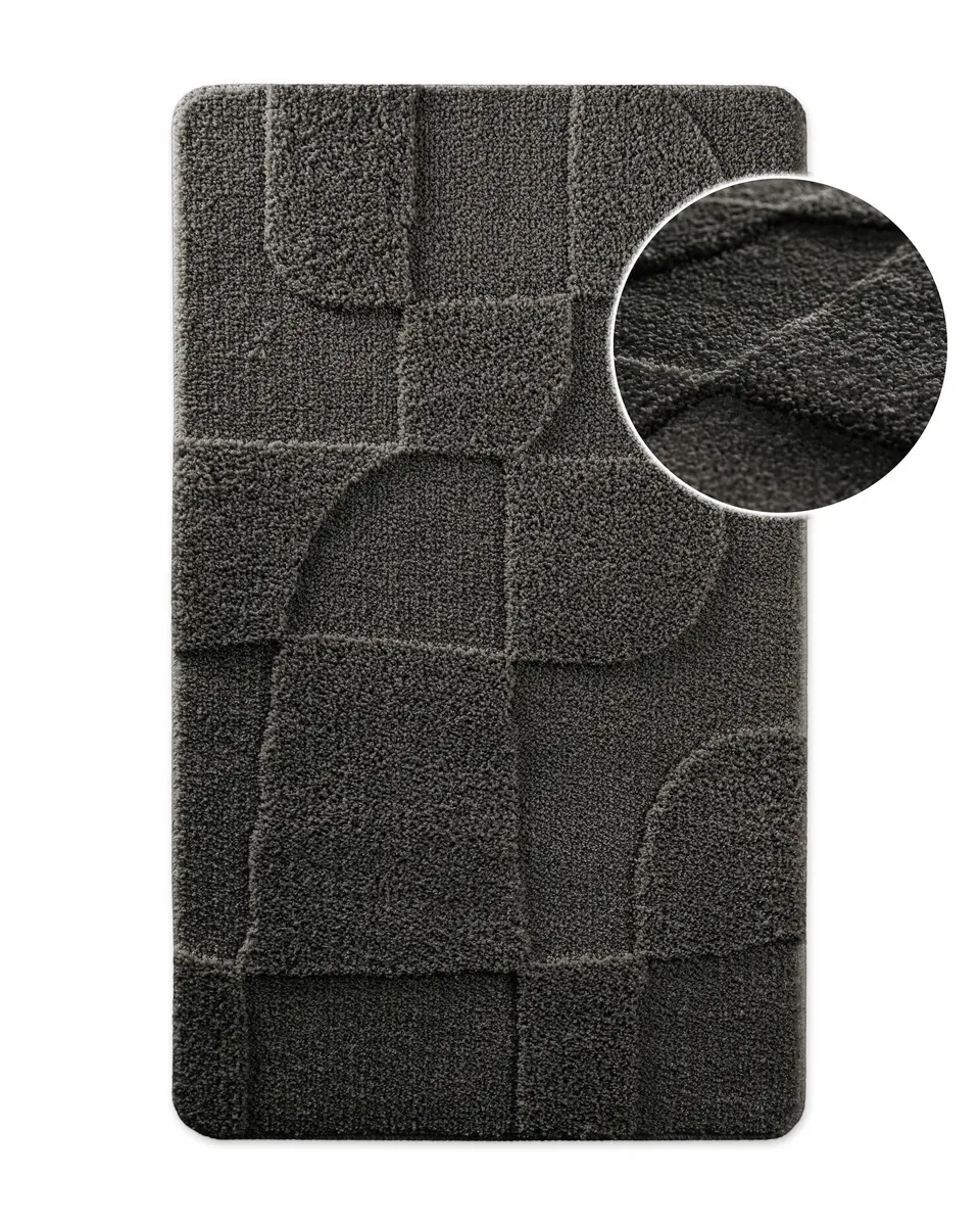 weconhome-bathking-badteppich-davie-anthrazit-grau-getuftet-rutschhemmend image 1