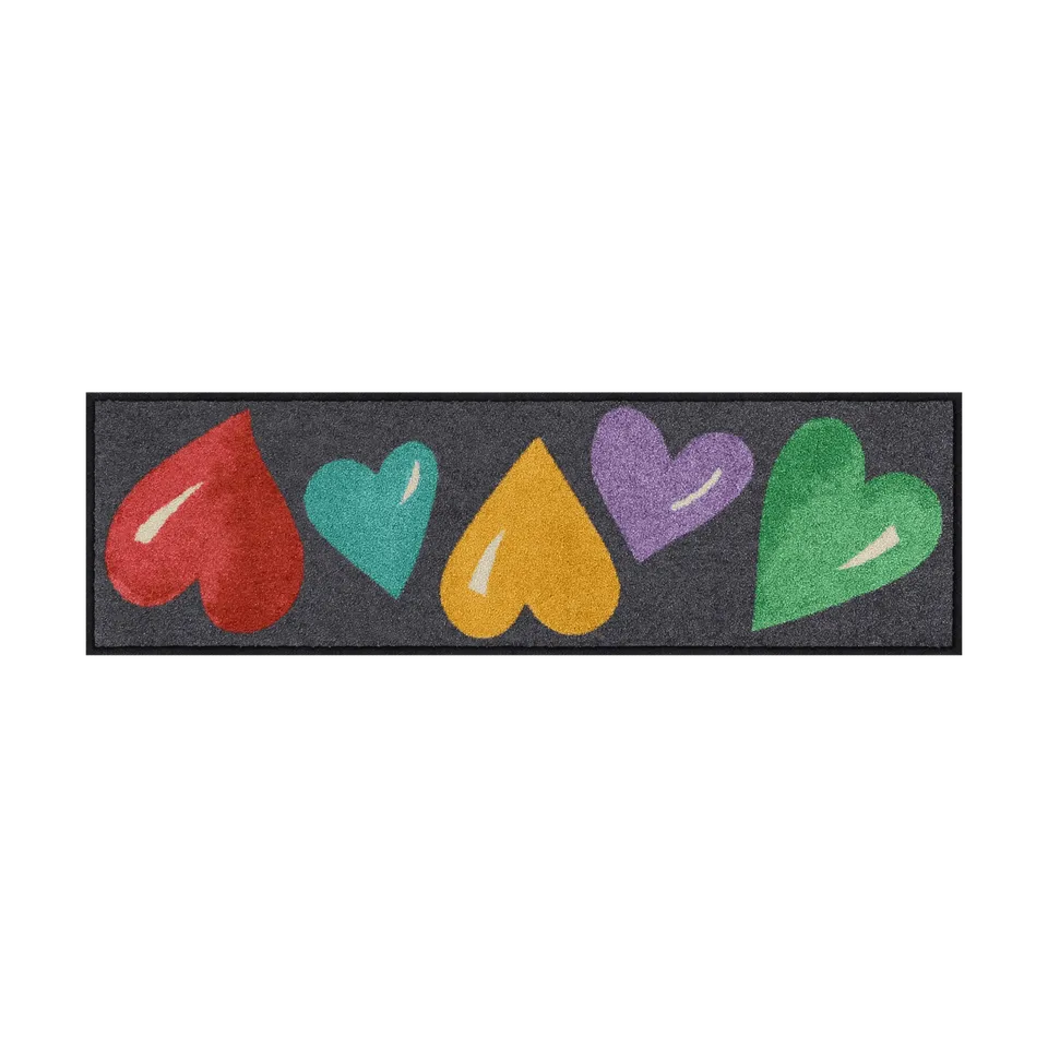 salonloewe-big-hearts-colourful-eingangsmatte-30-x-100-cm image 1