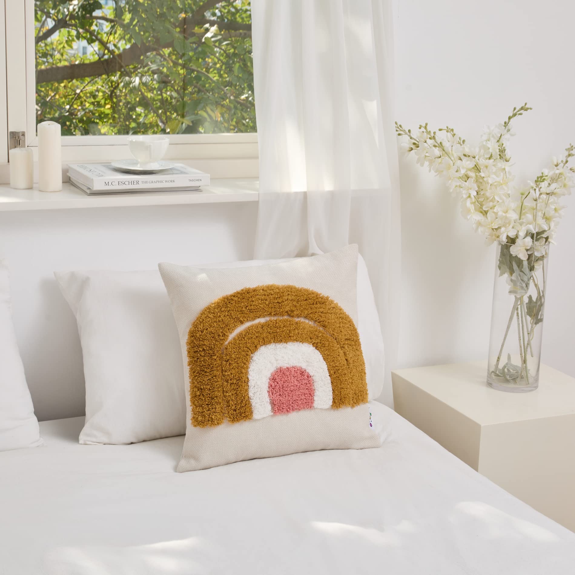 paco-home-boho-kissenbezug-mit-quastenfransen-rot-single image 2