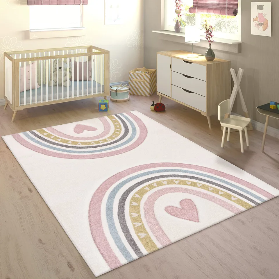 paco-home-kinderteppich-ela-pastell-3d-herz-regenbogen-80x150-cm image 1