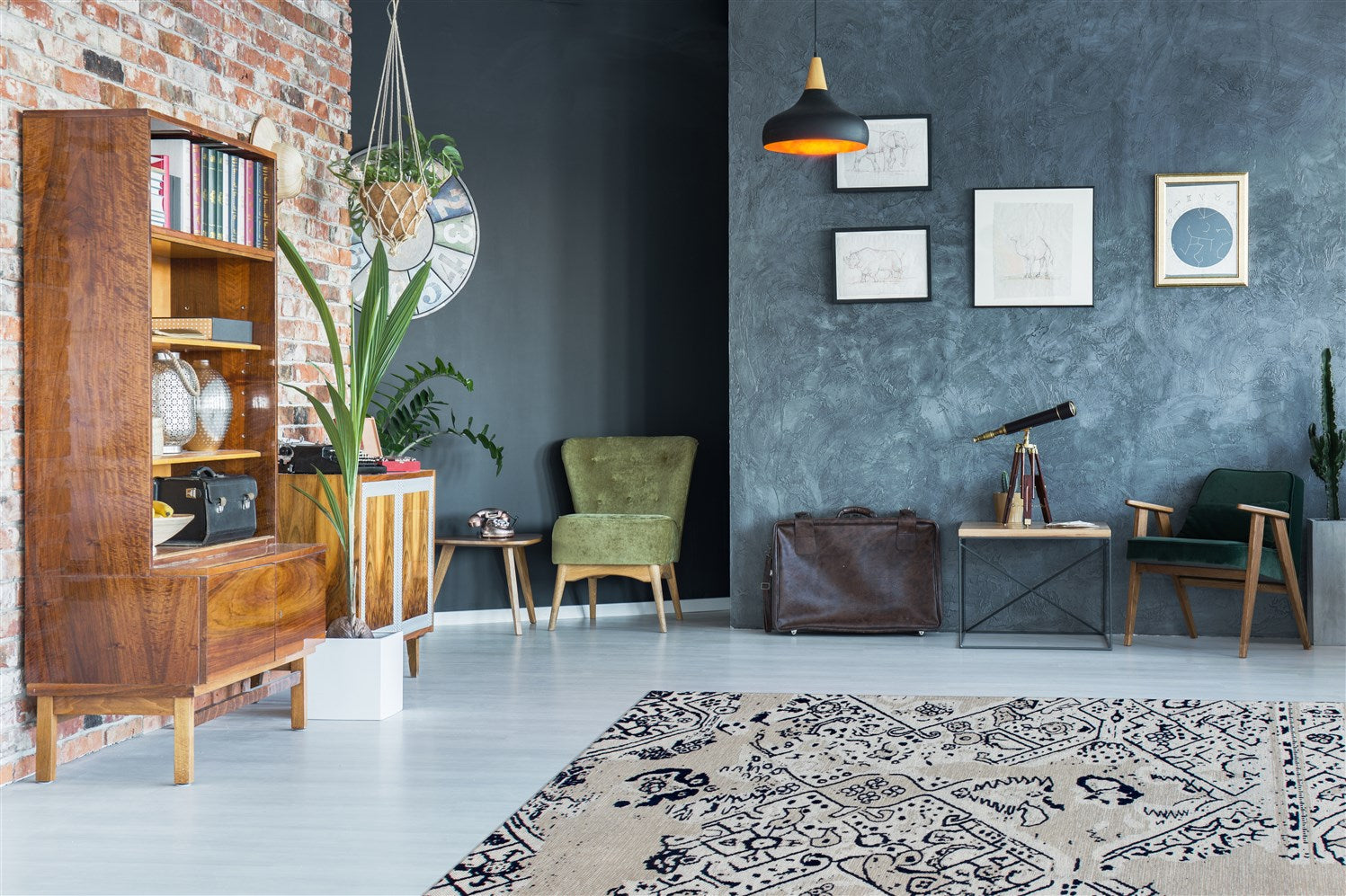 kayoom-river-120-jacquard-flachflorteppich-vintage-design-120-cm image 3