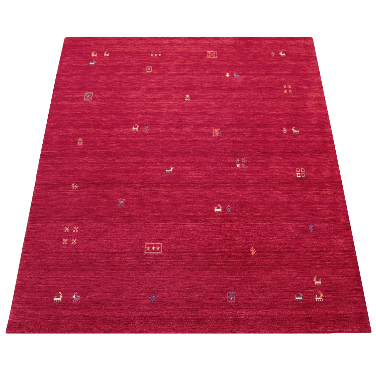 paco-home-teppich-kurzflor-gabbeh-ethno-geometrisch-80x150-cm-rot image 4