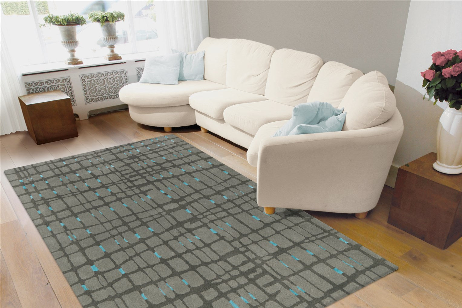 kayoom-satin-8062-kurzflorteppich-eleganter-flachflor image 2