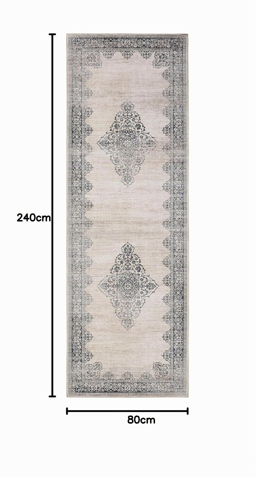 benuta-pop-laury-l-ufer-80x240-cm-grau-vintage-kunstfaser image 2