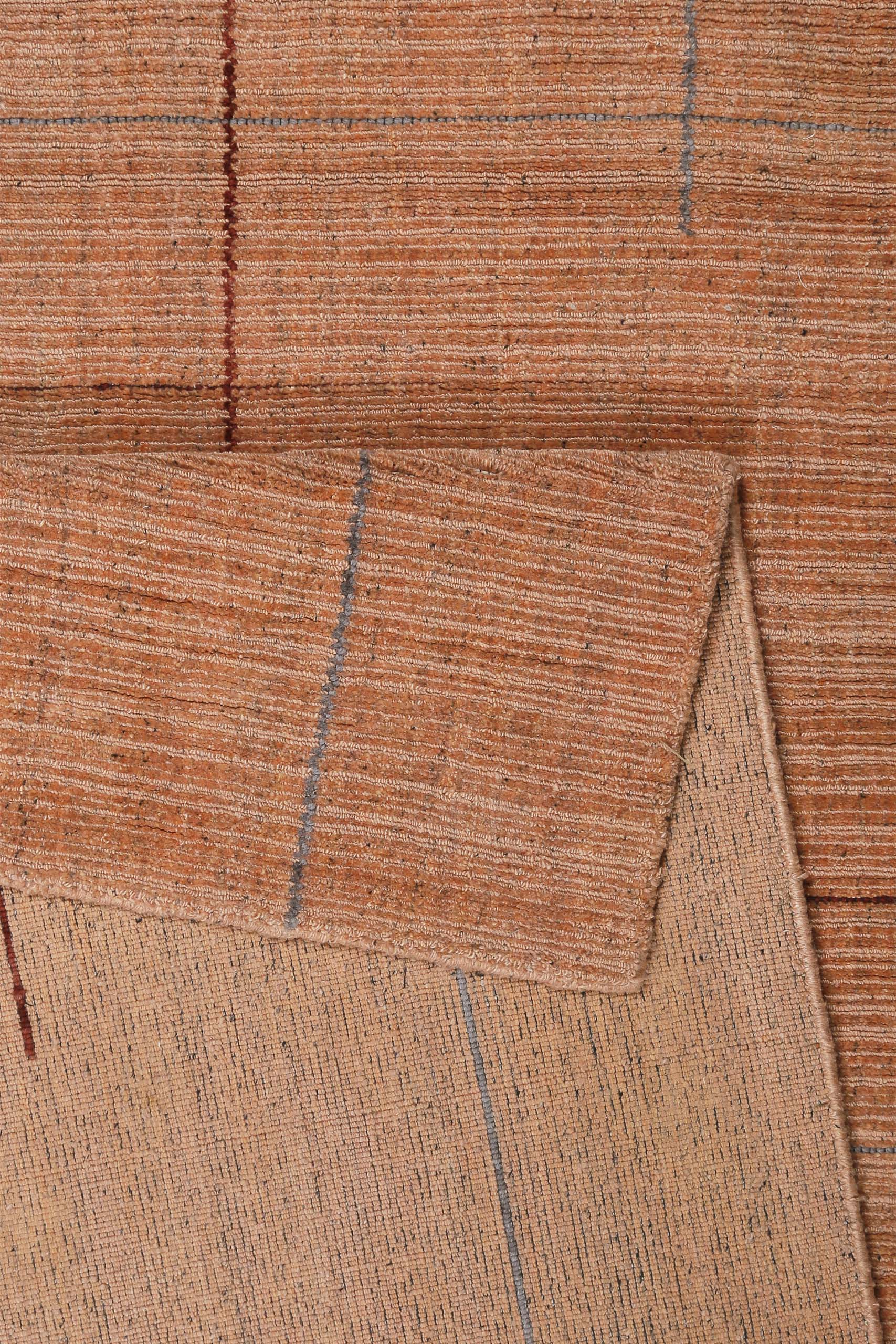 weconhome-kurzflor-teppich-milly-handgewebt-80-tencel-20-schurwolle-lachs-rot image 4