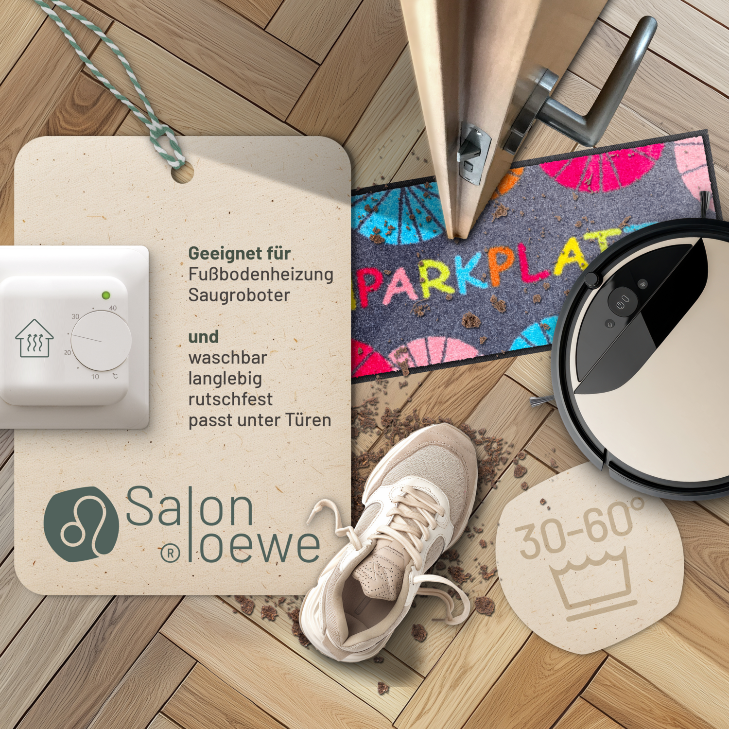 salonloewe-schuhparkplatz-umbrella-minimatte-30-x-100-cm-buntes-buchstaben-desig image 3