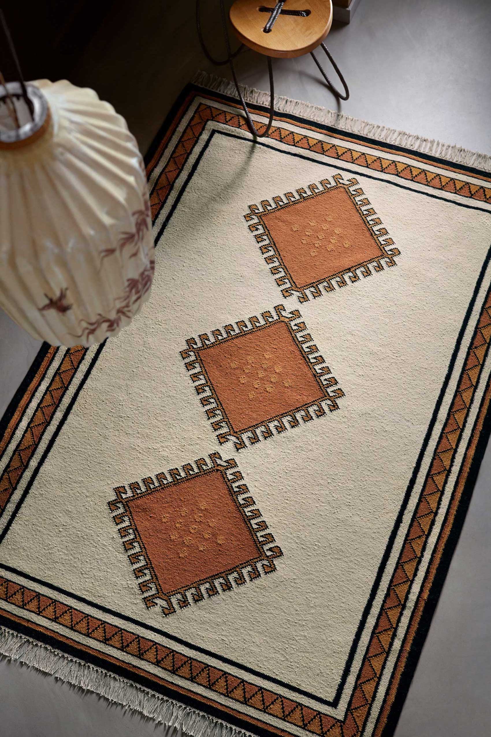 weconhome-afoud-kelim-teppich-beige-terrakotta-wolle image 8