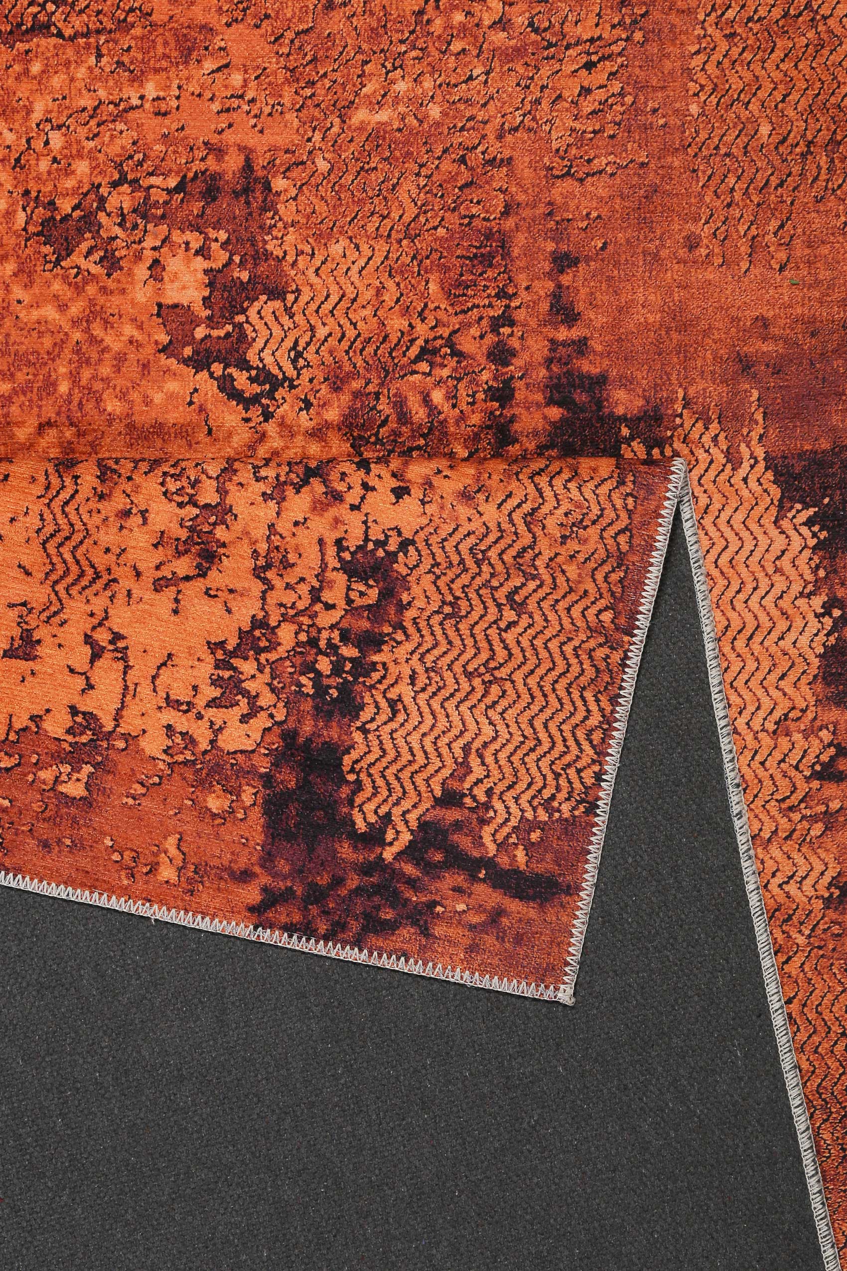weconhome-radiate-vintage-teppich-kurzflor-rost-rot-eckig-wh-10137-05 image 3