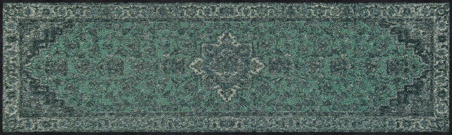 salonloewe-babylon-aqua-eingangsmatte-30-x-100-cm-schmaler-l-ufer-waschbar image 1
