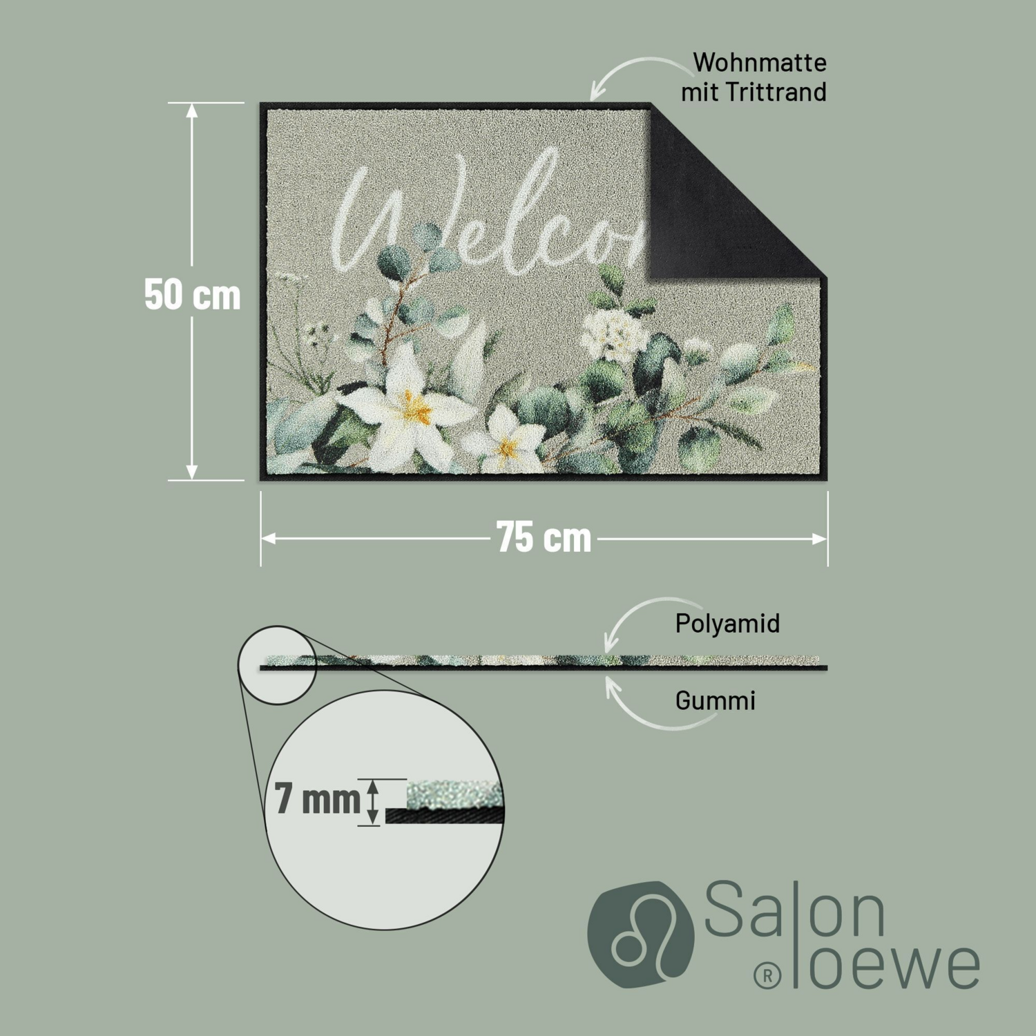 salonloewe-botanical-welcome-eingangsmatte-50-x-75-cm-botanische-fu-matte-mit-wi image 3
