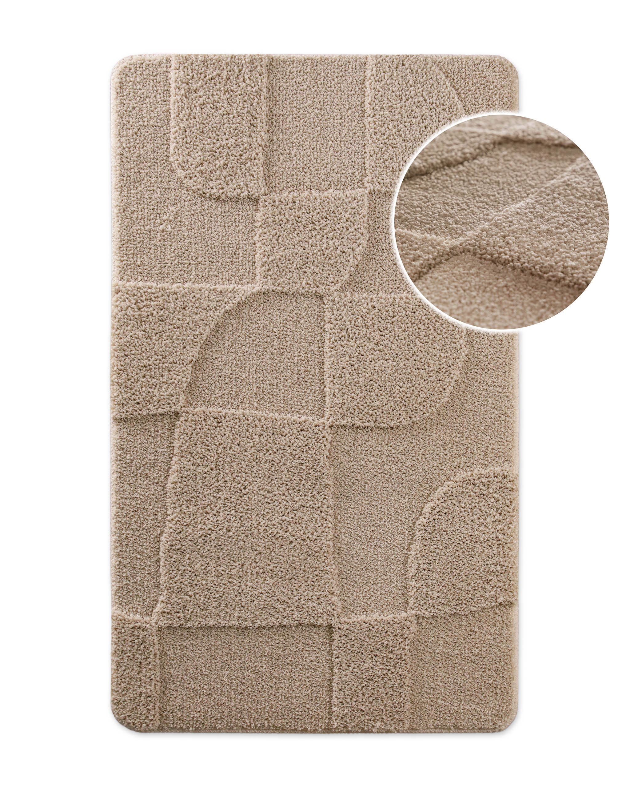weconhome-bathking-davie-badteppich-sand-beige-rutschhemmend-waschbar image 1