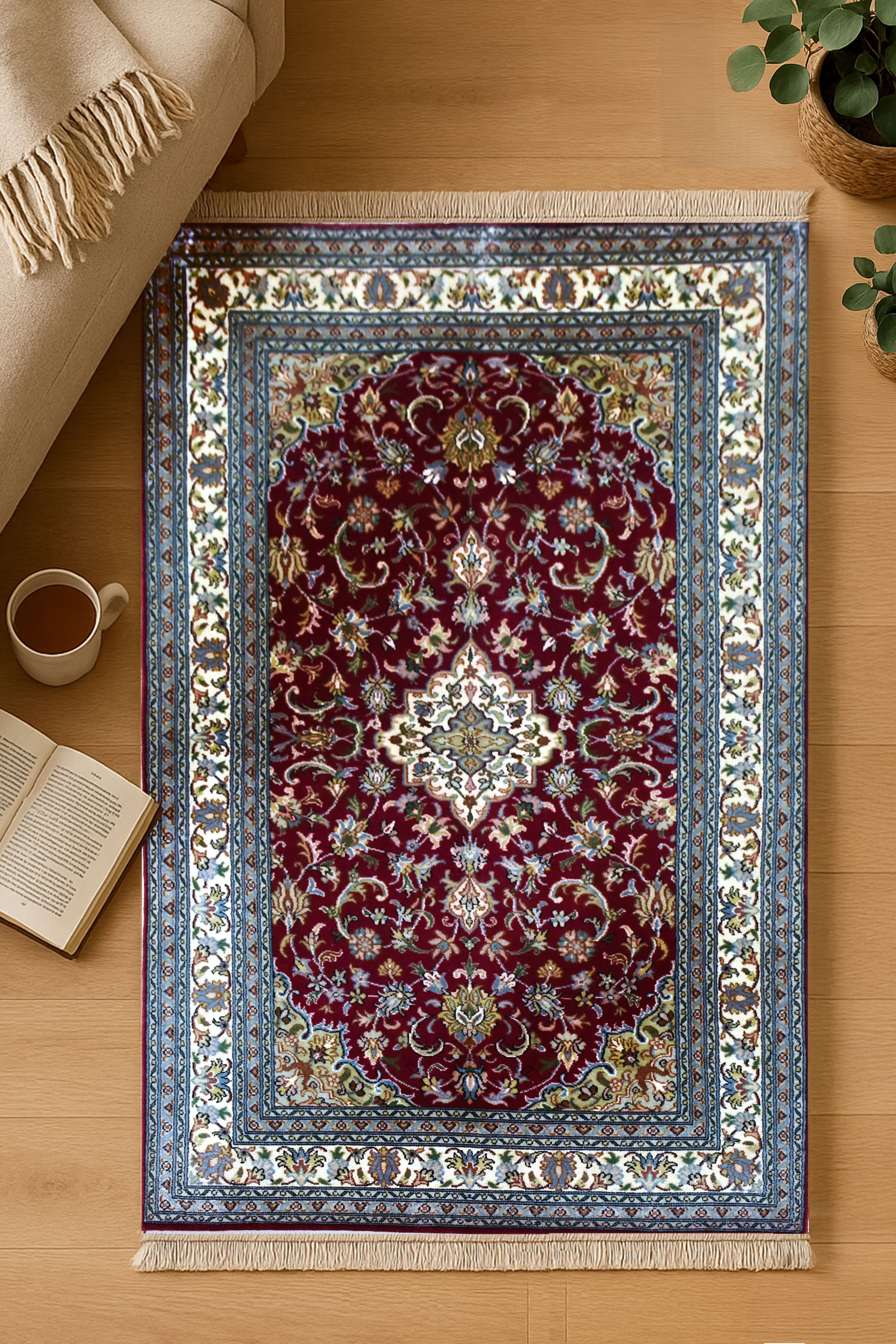 kayoom-kashan-625-multi-handgewebter-orientteppich-93-cm-x-160-cm image 3