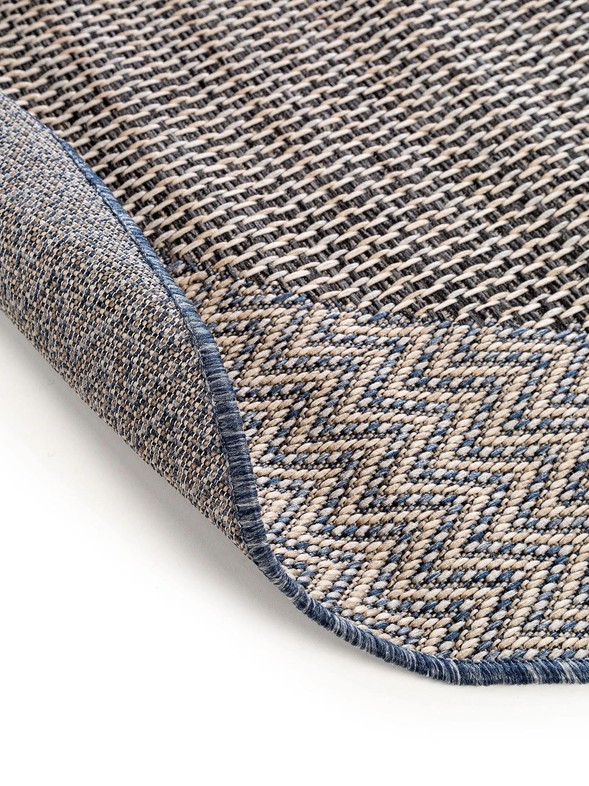 benuta-nest-teppich-river-kunstfaser-beige-blau-130x130-cm-rund-outdoor-geeignet image 2