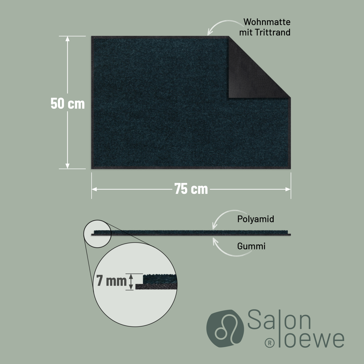 salonloewe-blaupetrol-halb-rund-50-x-75-cm-halbrunde-fu-matte-polyamid-rutschfes image 3