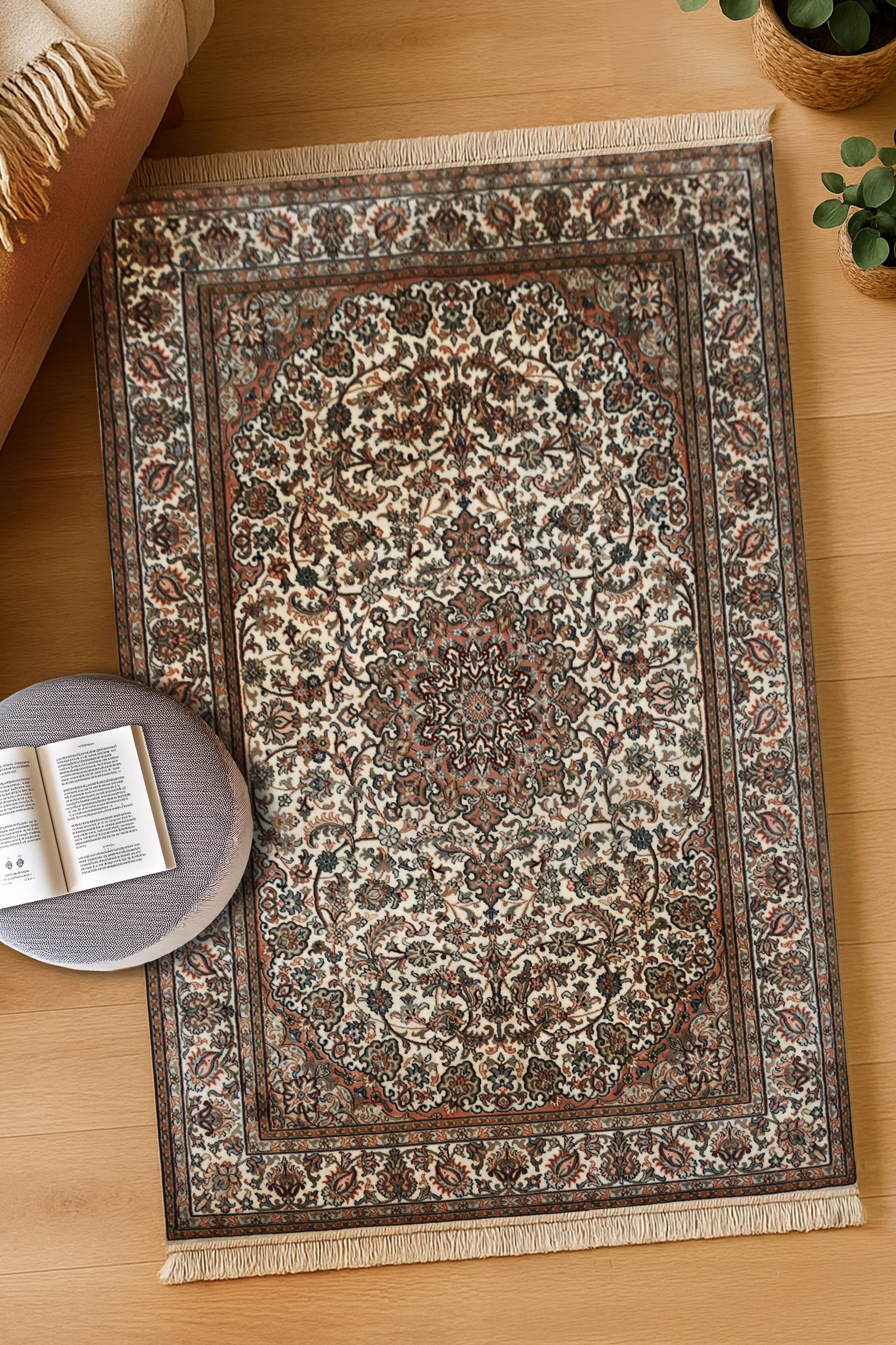 kayoom-kashan-12056-multi-handgewebter-orientteppich-127-cm-x-185-cm image 3