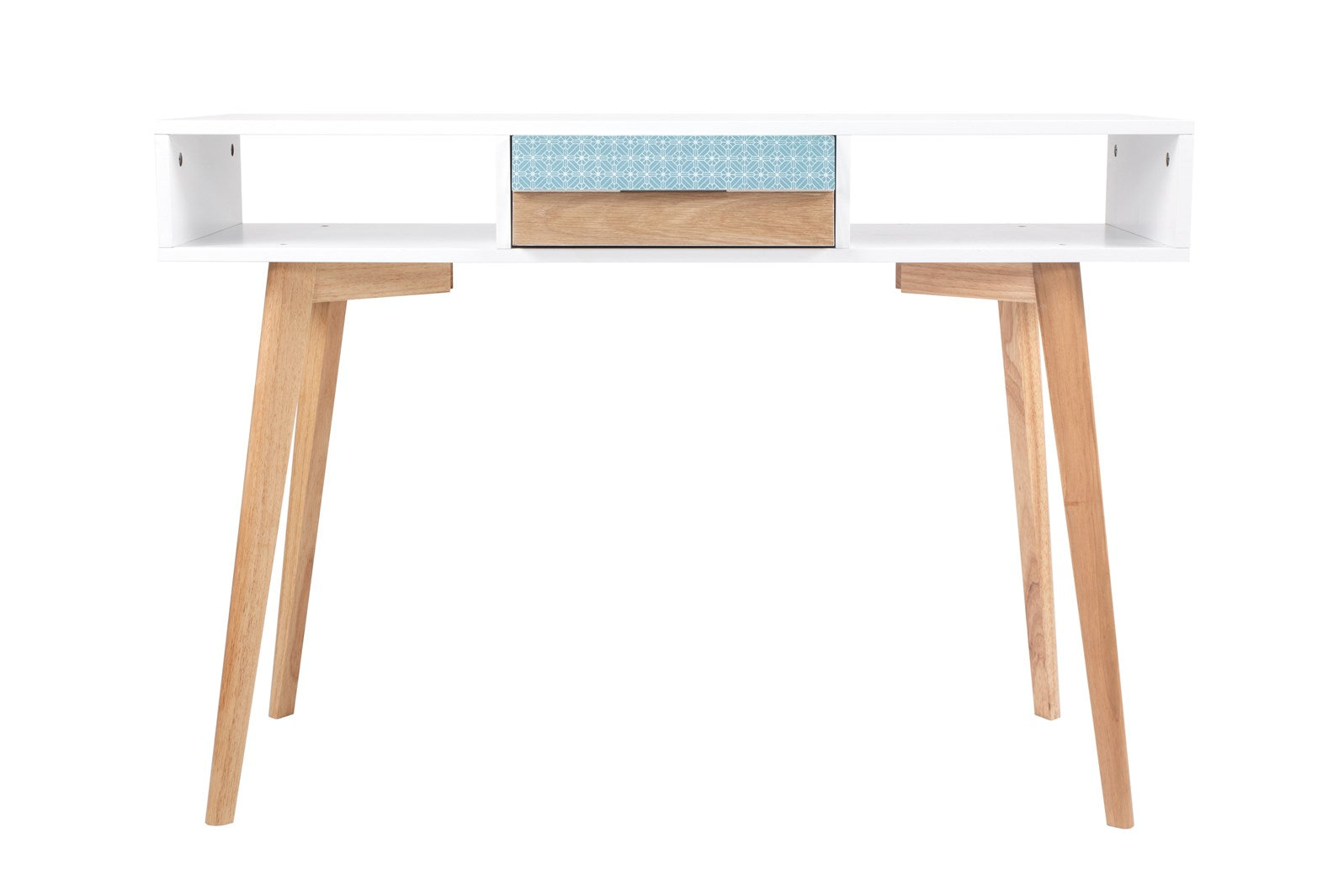 kayoom-konsolentisch-megan-skandi-stil-wei-blau-holz-mit-schublade-und-zwei-f-ch image 4