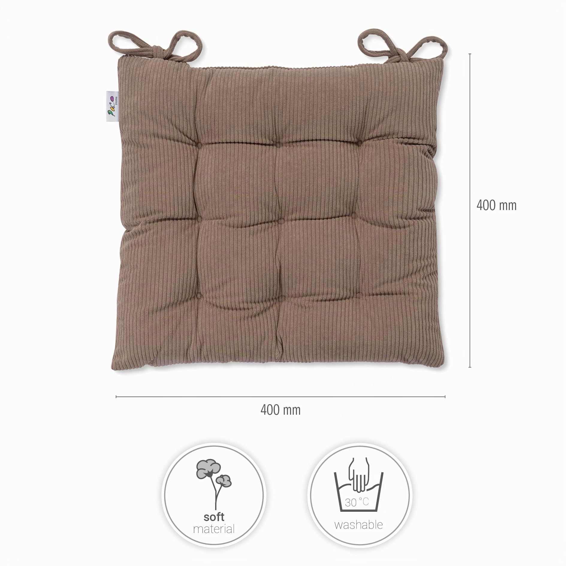 paco-home-sitzkissen-mit-befestigungsb-ndern-40x40-cm-stuhlkissen-indoor-2er-set-3 image 5