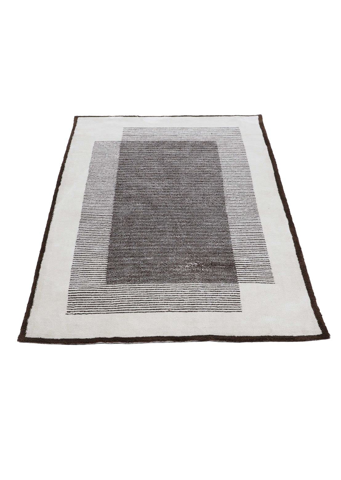 carpetfine-teppich-holly-weicher-kurzflorteppich-creme-braun-80x150-cm-rechtecki image 3