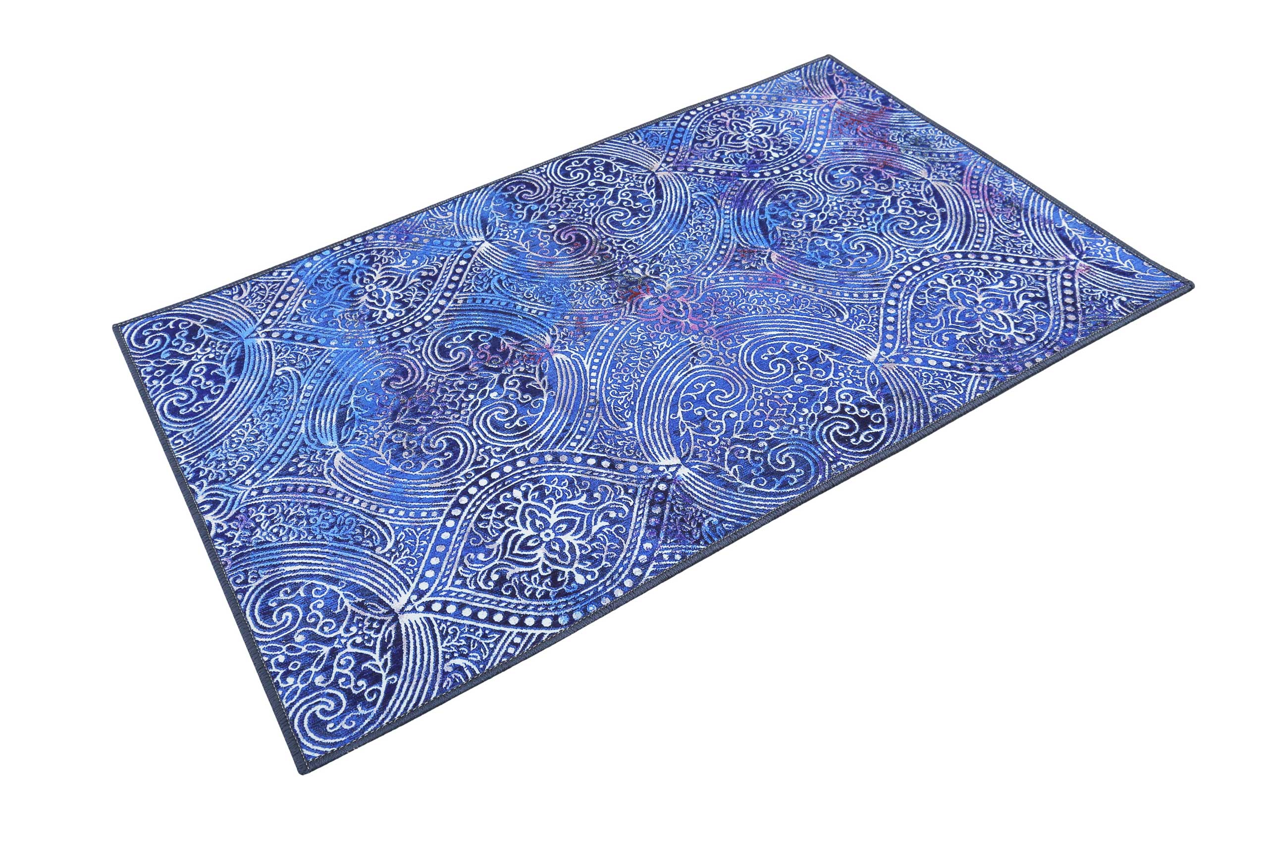 weconhome-badteppich-blau-vintage-louis-gewebt-eckig image 2