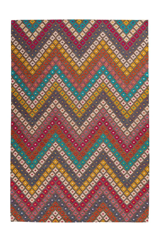 kayoom-primavera-225-flachflorteppich-bunt-modern-pflegeleicht image 1