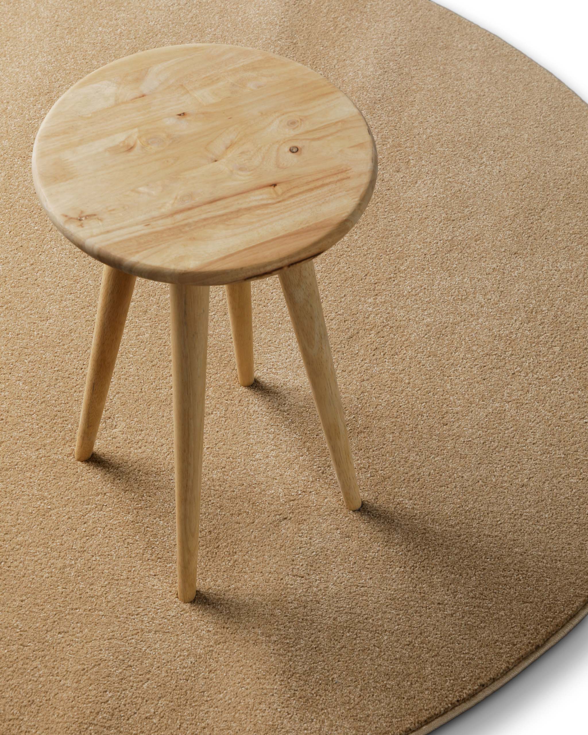 weconhome-basics-kurzflorteppich-freja-rund-sand-beige-gewebt-polypropylen-120-c image 2