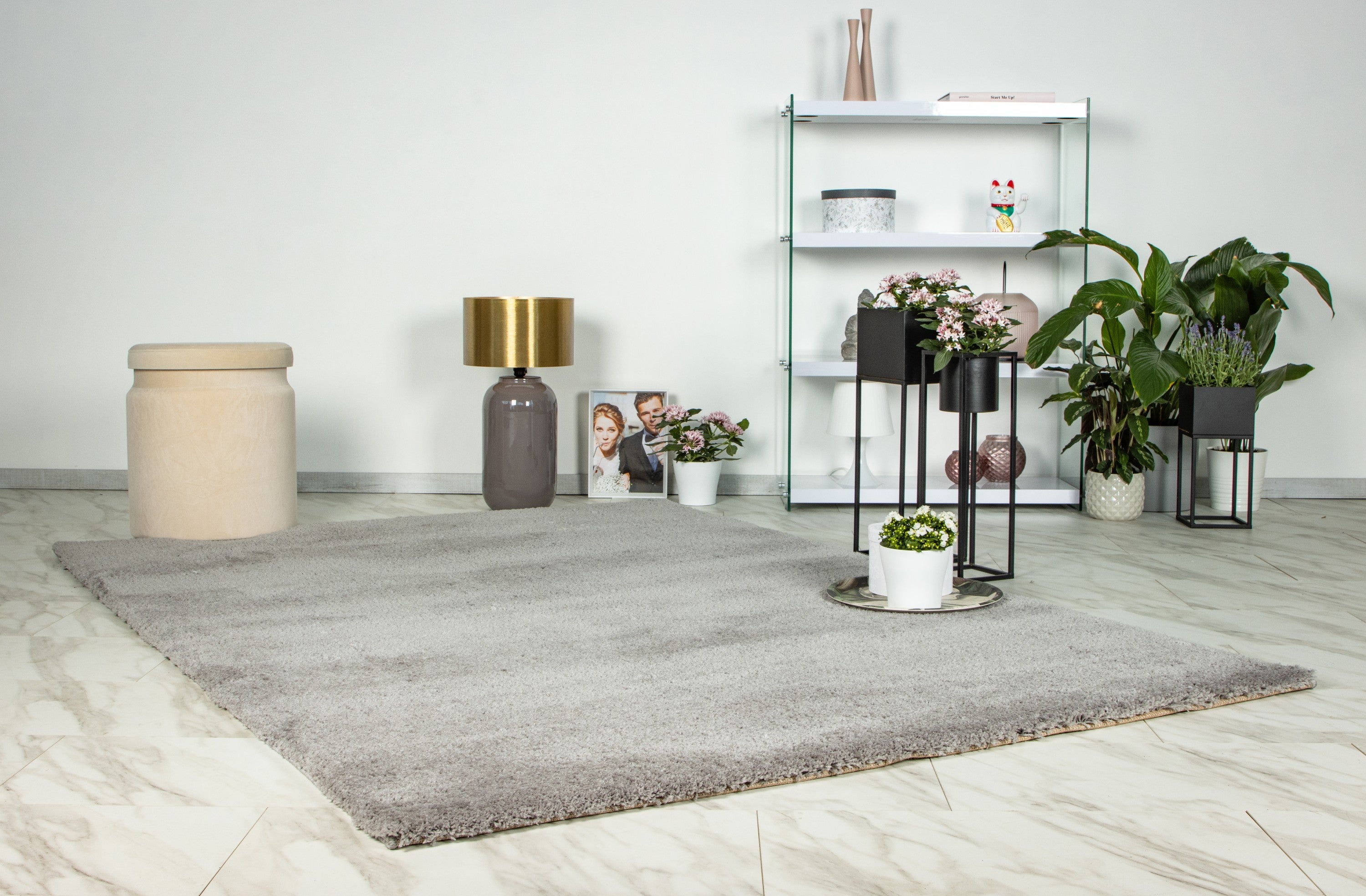 kayoom-tresor-125-luxuri-ser-hochflorteppich-mit-30-mm-florh-he-in-silber-versch image 3