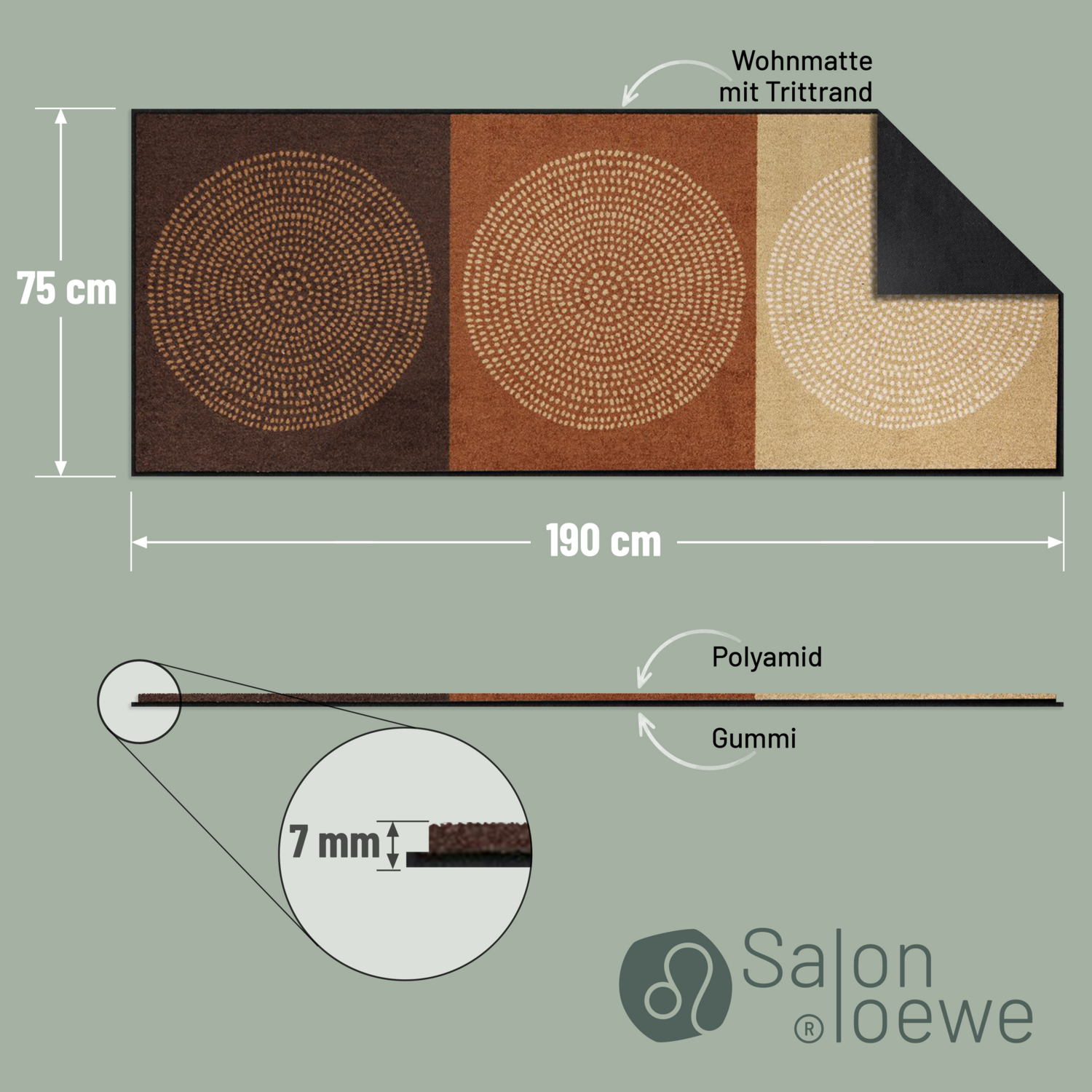 salonloewe-nestor-mocca-teppich-75-x-190-cm-grafisches-design-waschbar-rutschfes image 4