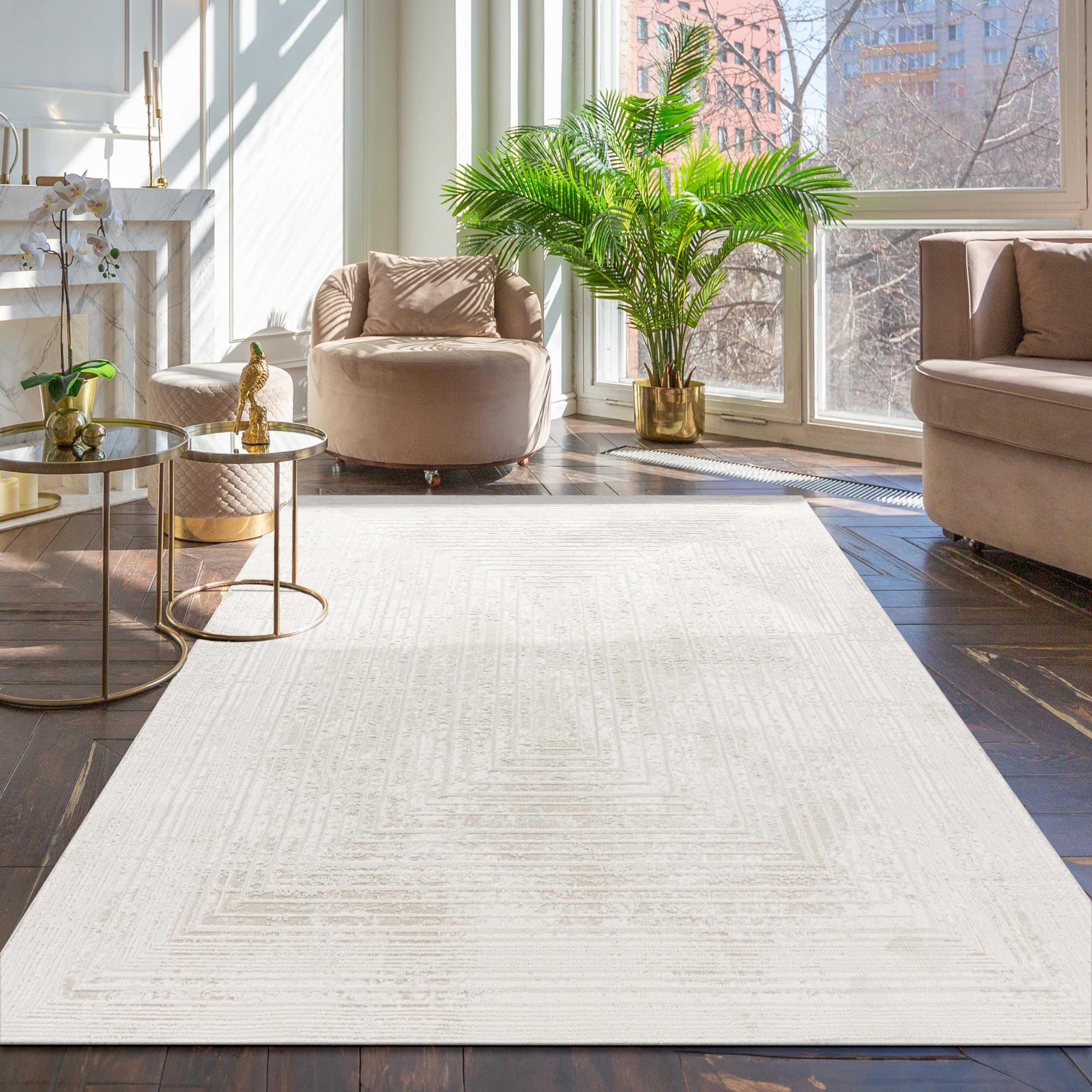 paco-home-metro-teppich-120x170-cm-creme-geometrisch-3d image 2