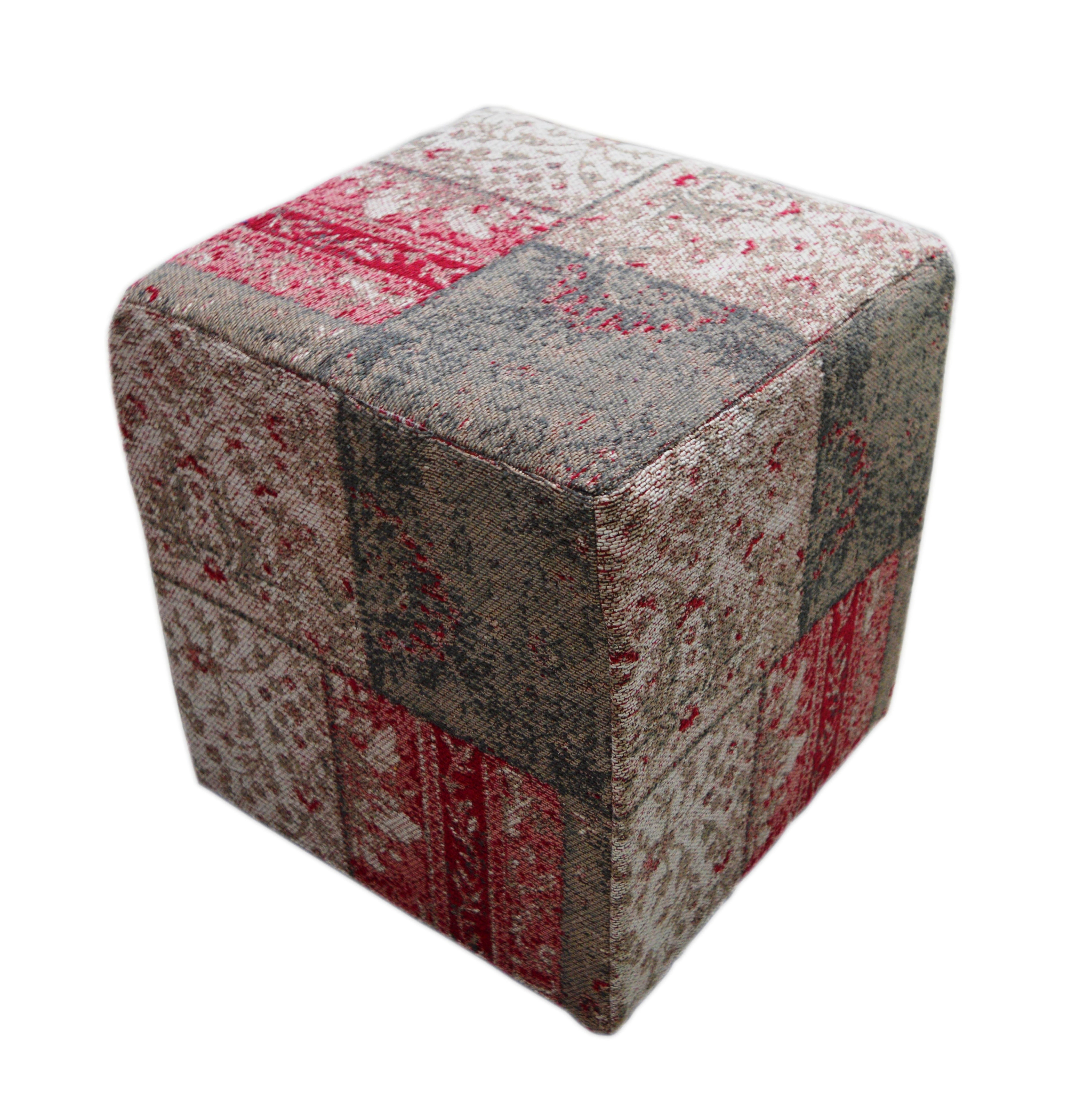 kayoom-solitaire-pouf-410-bunter-hocker-mit-baumwollbezug image 1