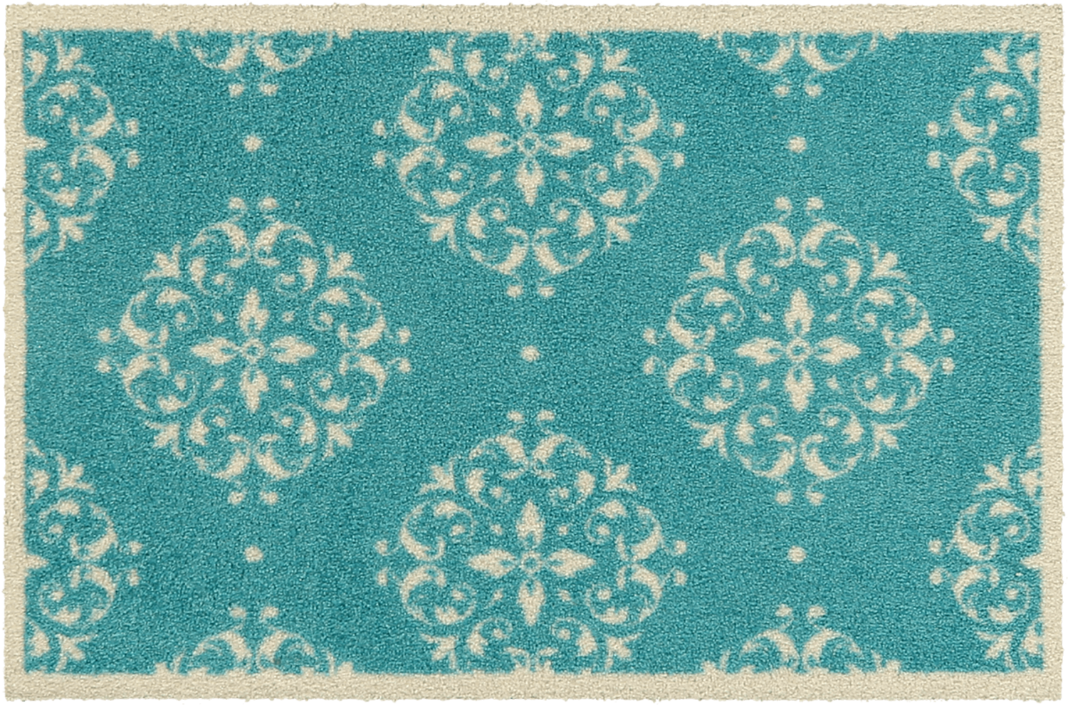 salonloewe-fancywork-turquoise-eingangsmatte-50-x-75-cm-schmutzfangmatte-in-t-rk image 1