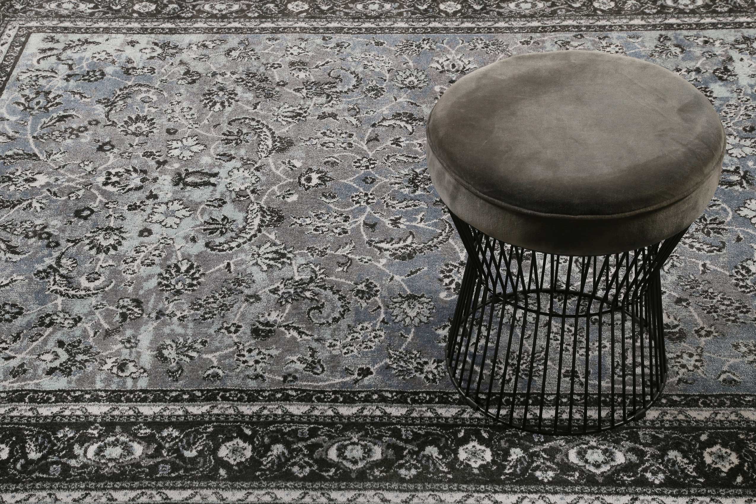 weconhome-kurzflor-teppich-oxford-grau-schwarz-blau-paisley image 6