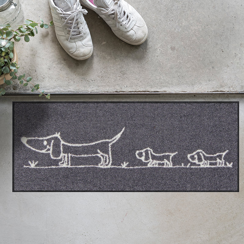 salonloewe-hereingedackelt-eingangsmatte-30-x-75-cm-dackelmotiv-grau image 2